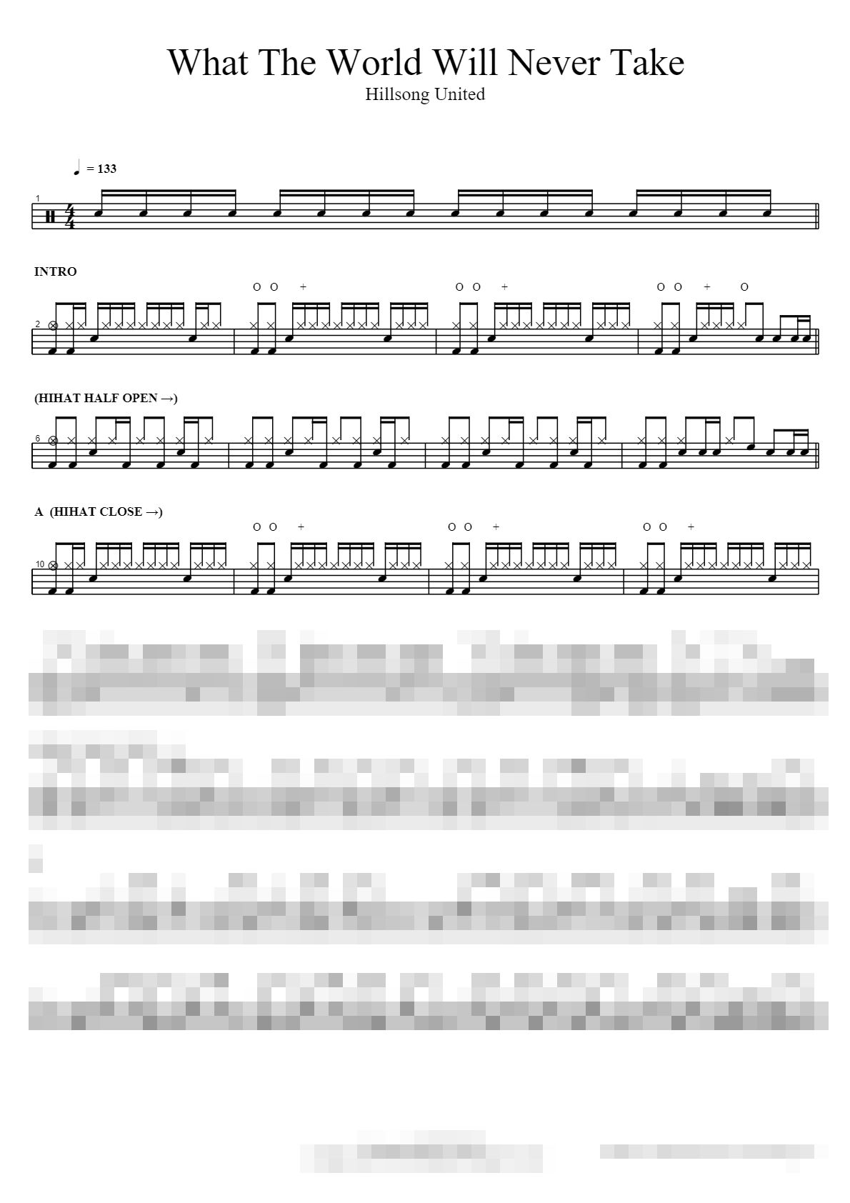 What The World Will Never Take Sheet Music Preview