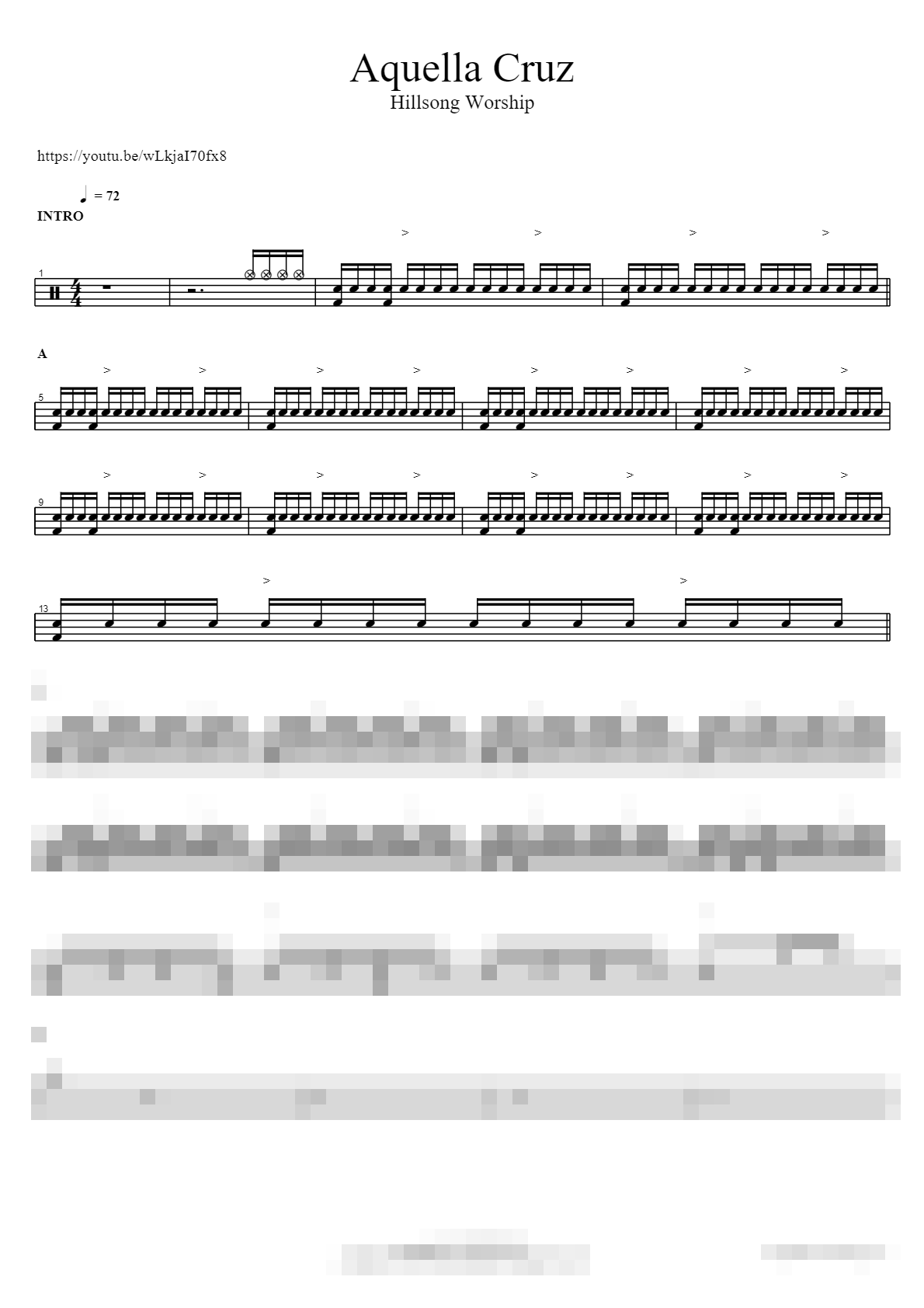 Aquella Cruz Sheet Music Preview