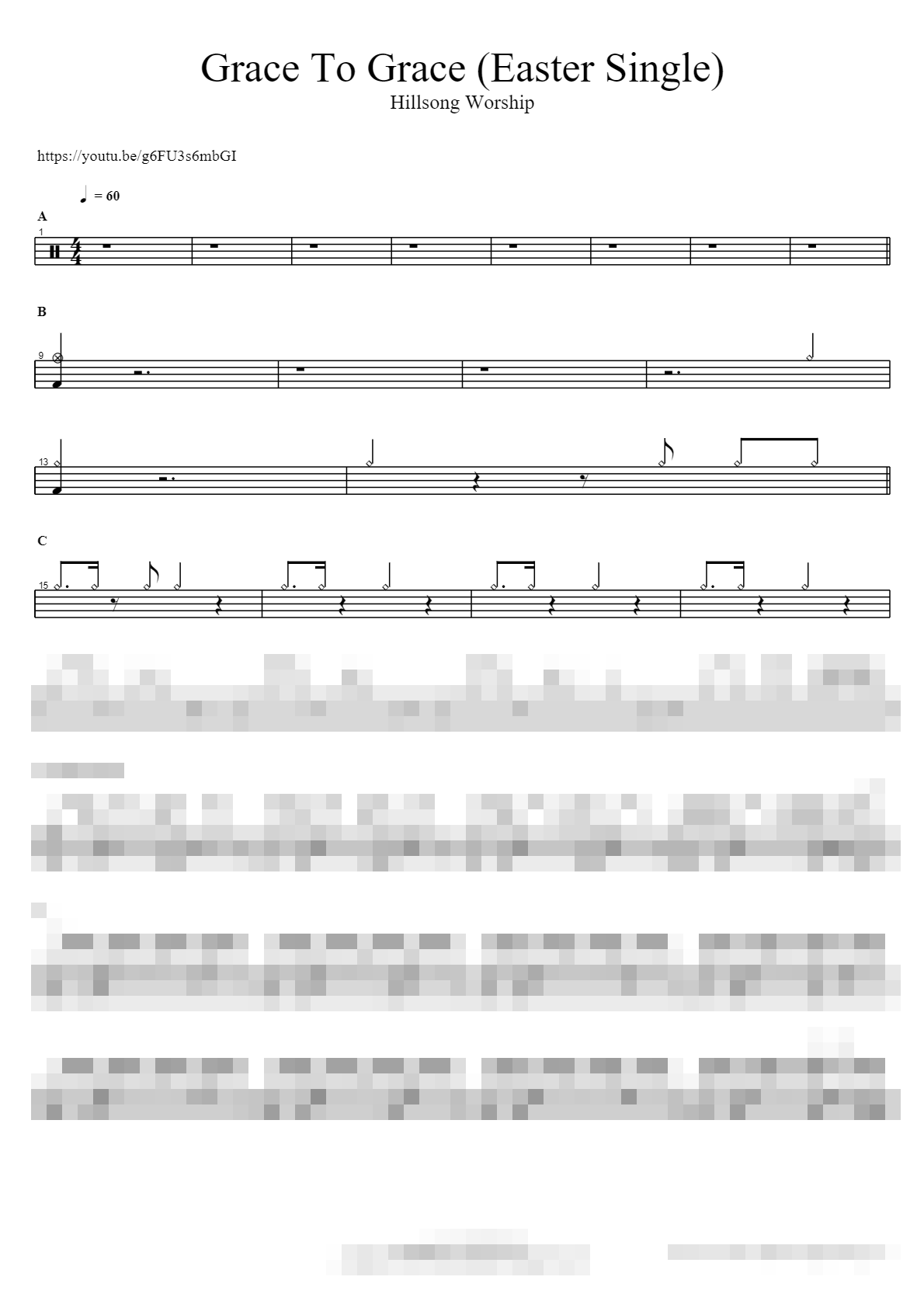 Grace To Grace (Easter Single) Sheet Music Preview