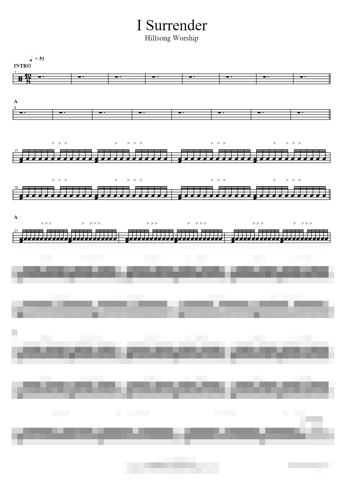 I Surrender Sheet Music Preview