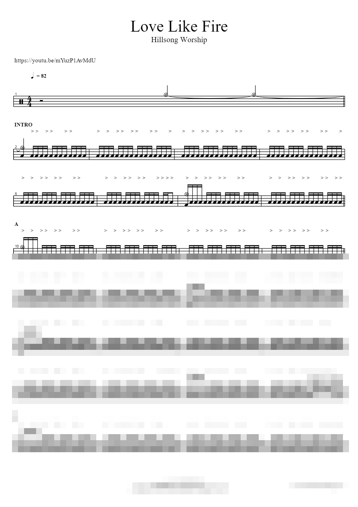 Love Like Fire Sheet Music Preview