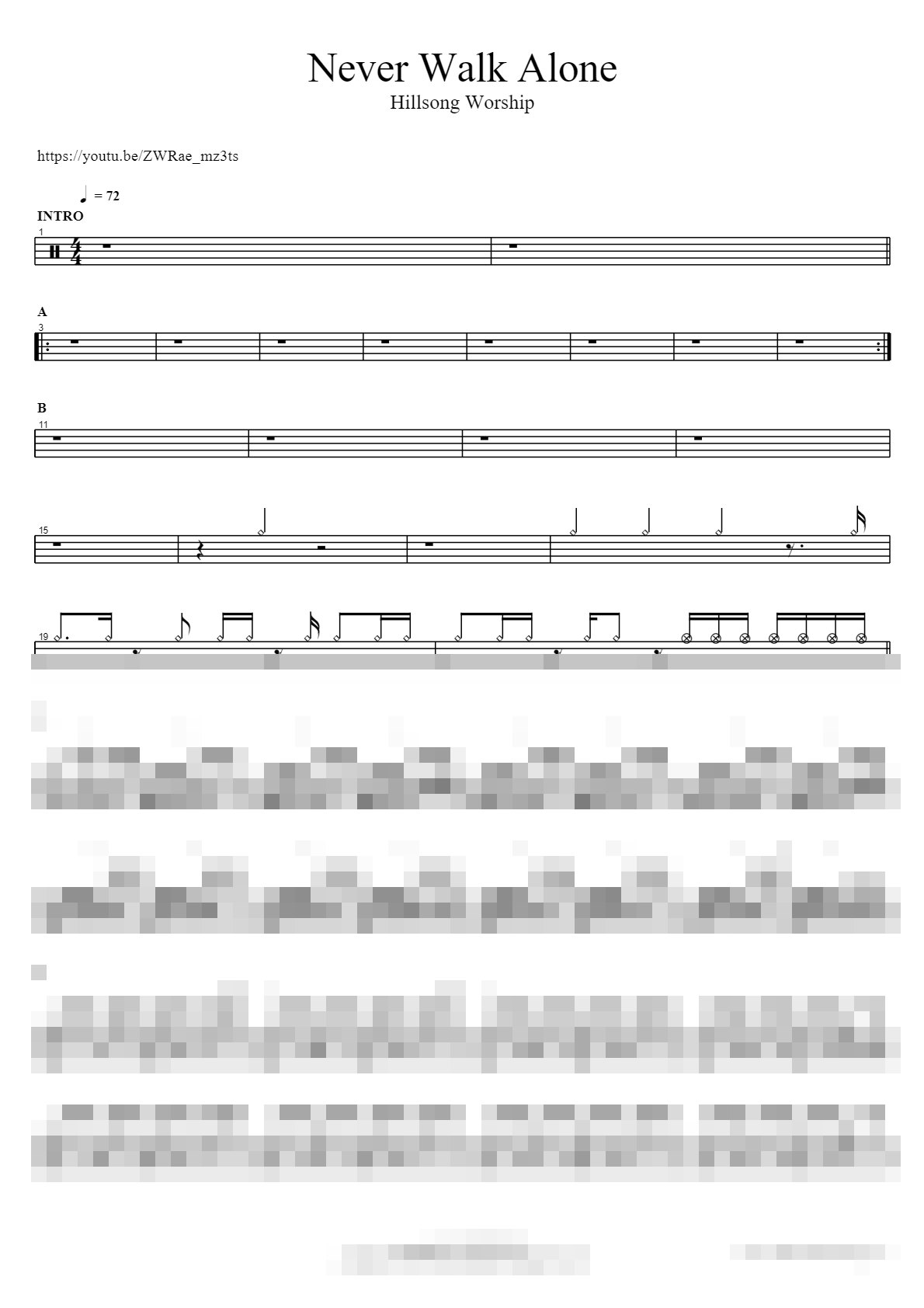 Never Walk Alone Sheet Music Preview
