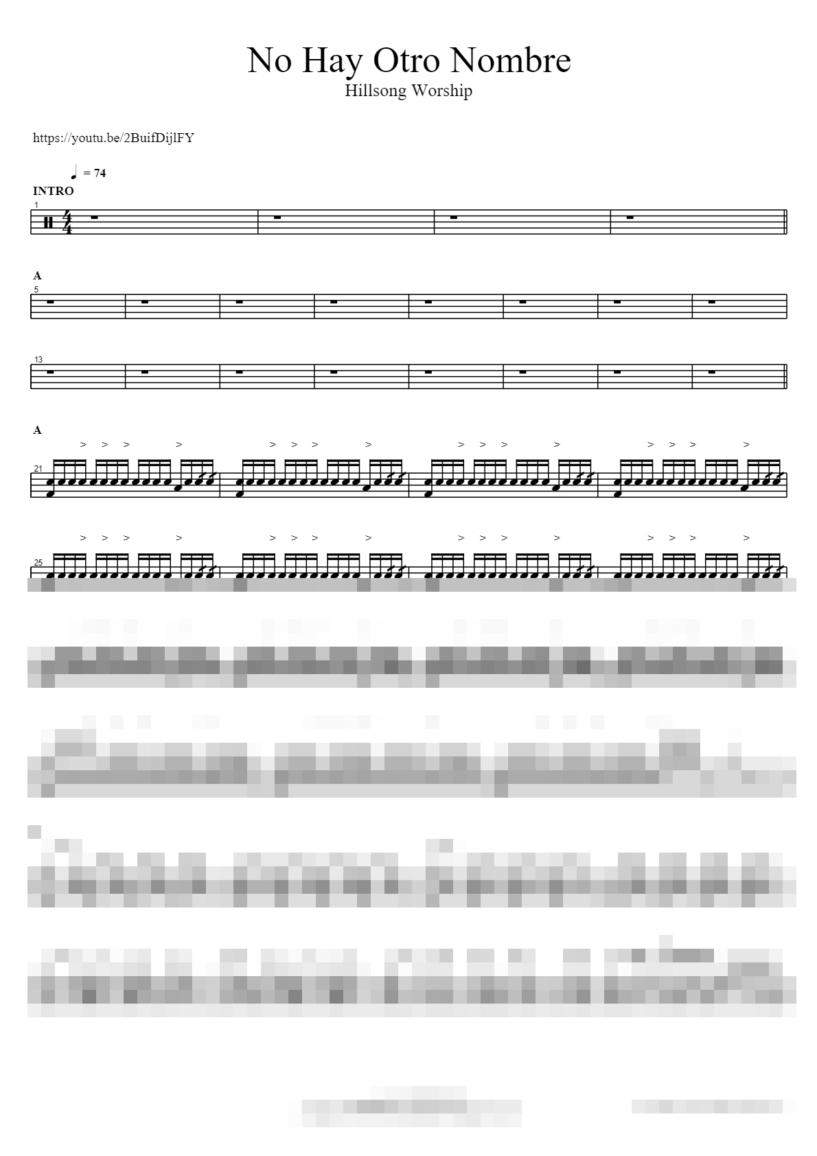 No Hay Otro Nombre Sheet Music Preview