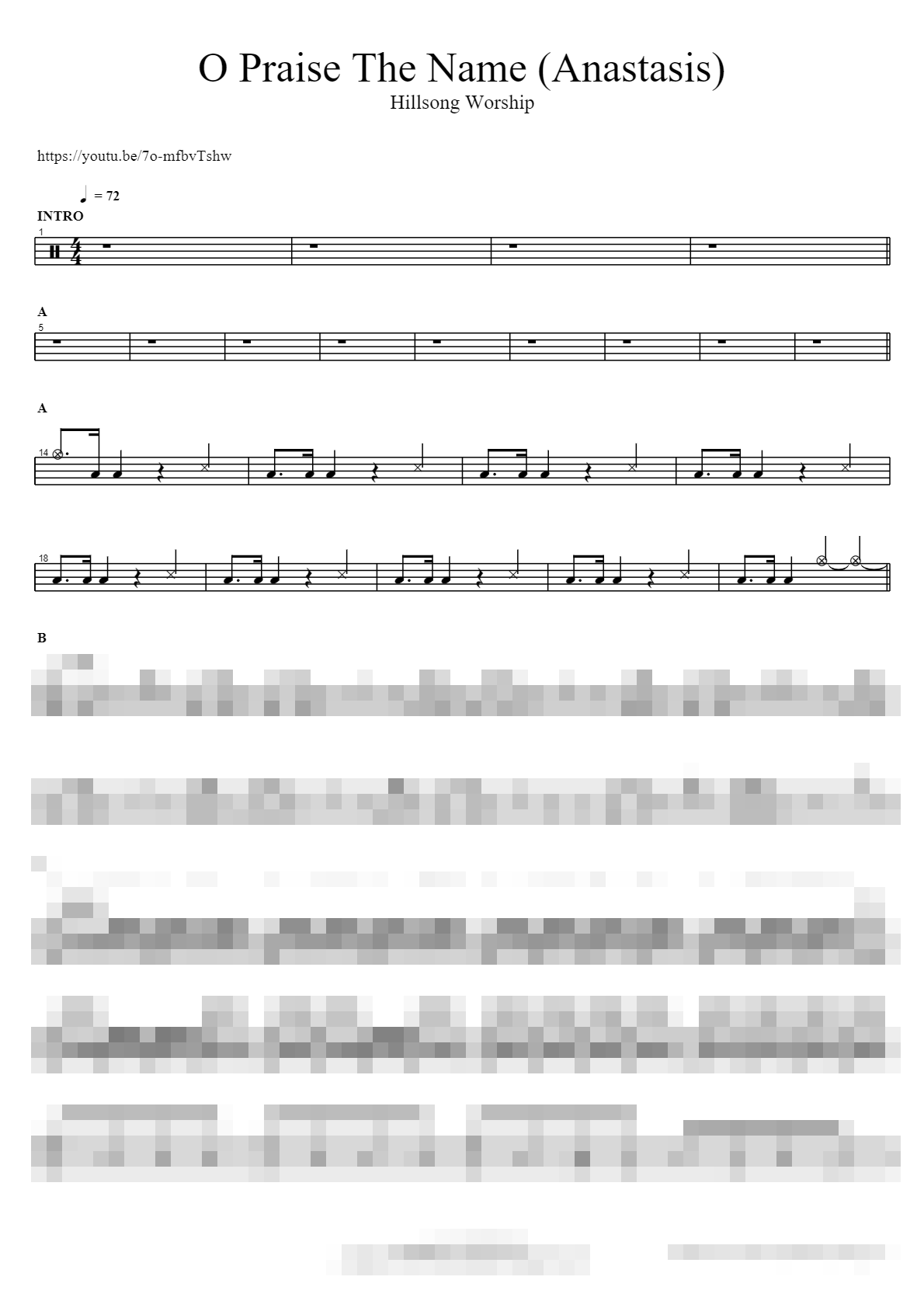 O Praise The Name (Anastasis) Sheet Music Preview