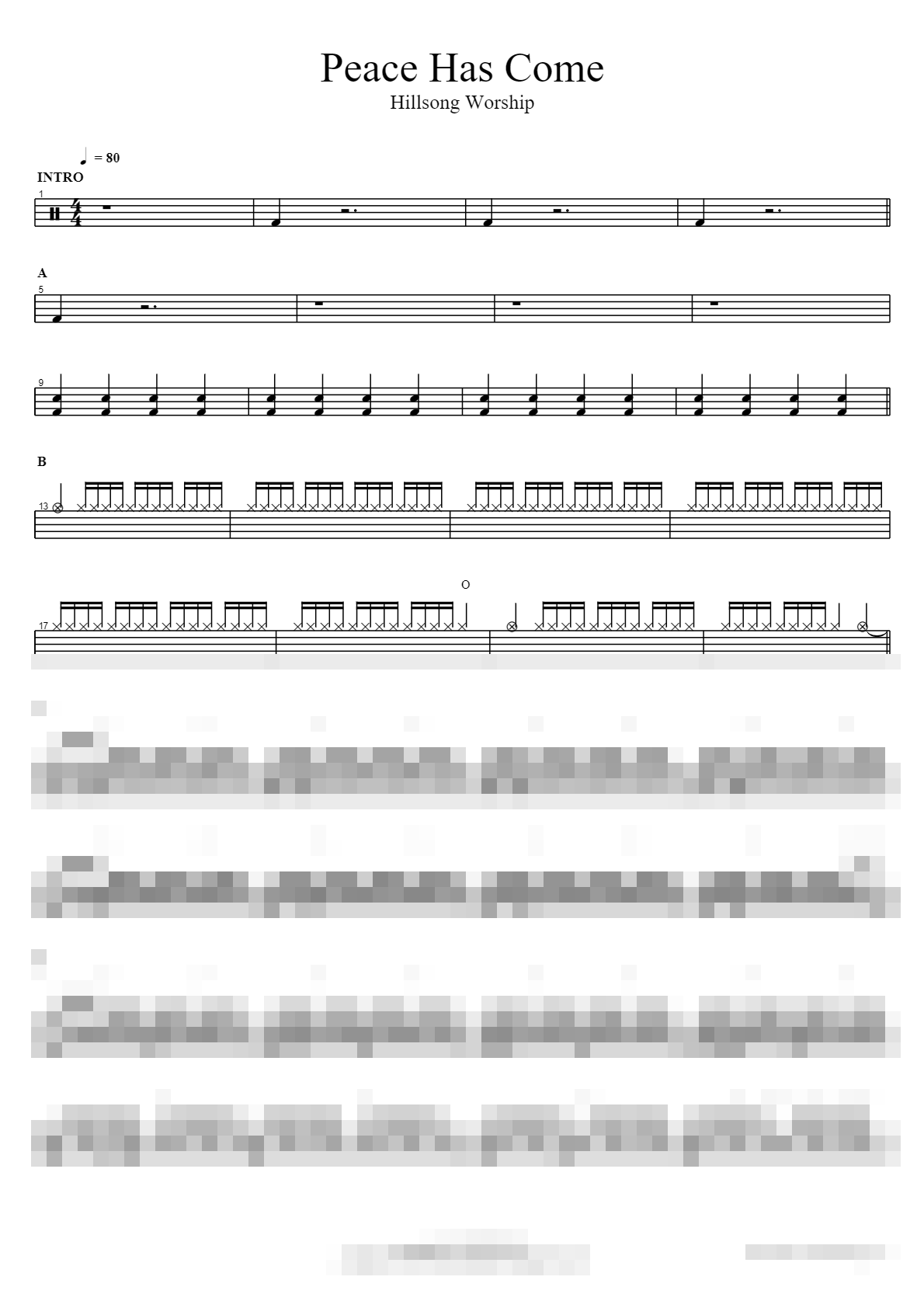 Peace Has Come Sheet Music Preview