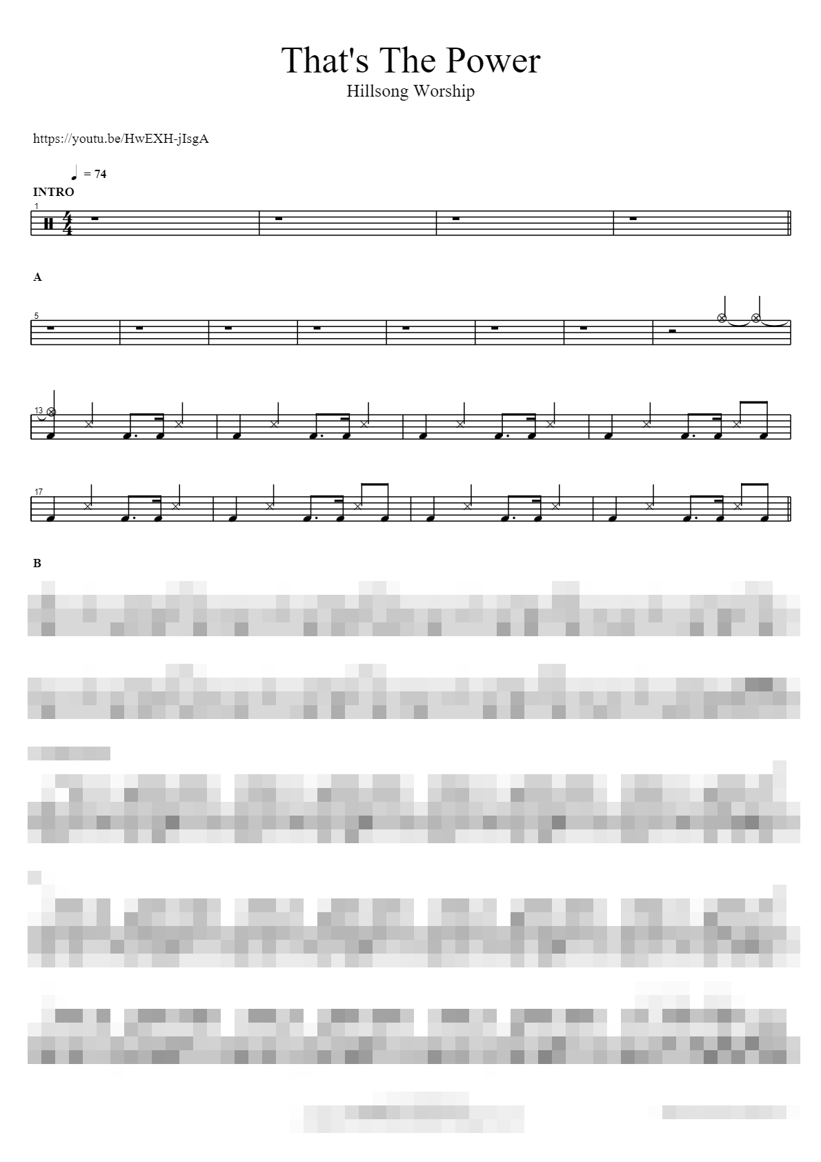 That's The Power Sheet Music Preview