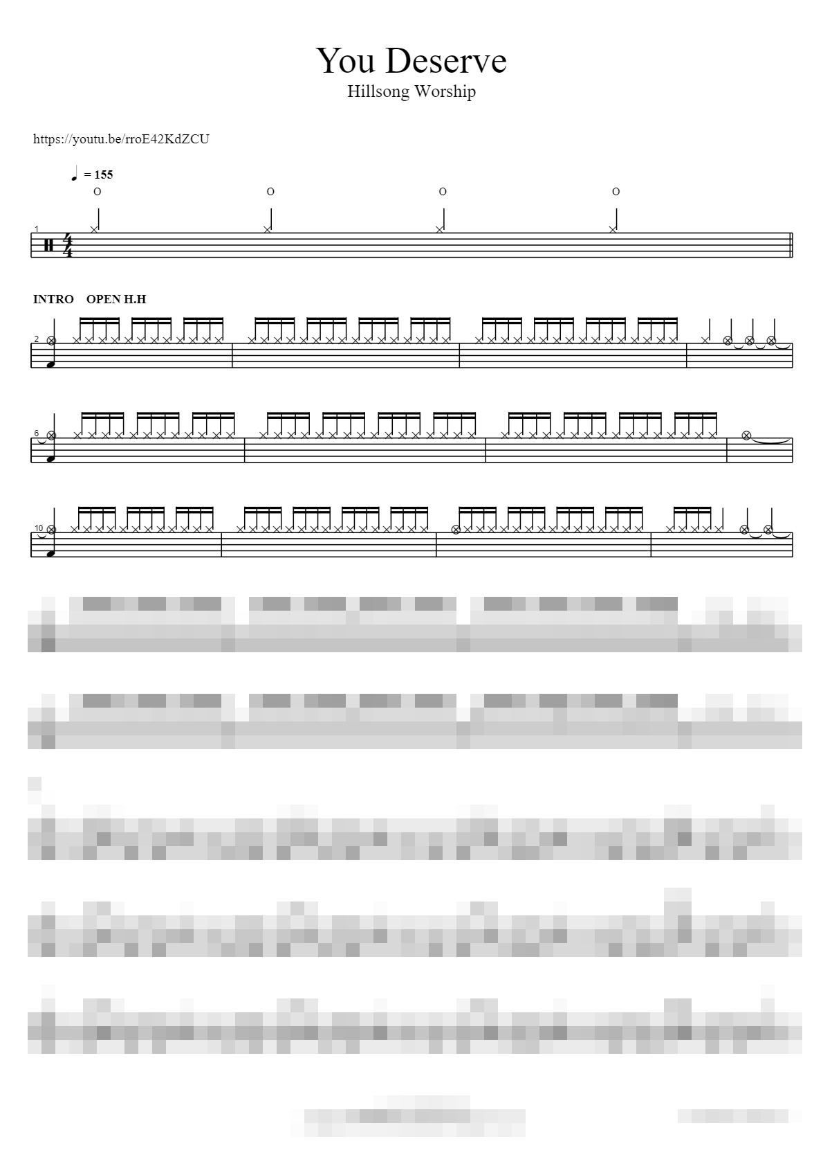 You Deserve Sheet Music Preview