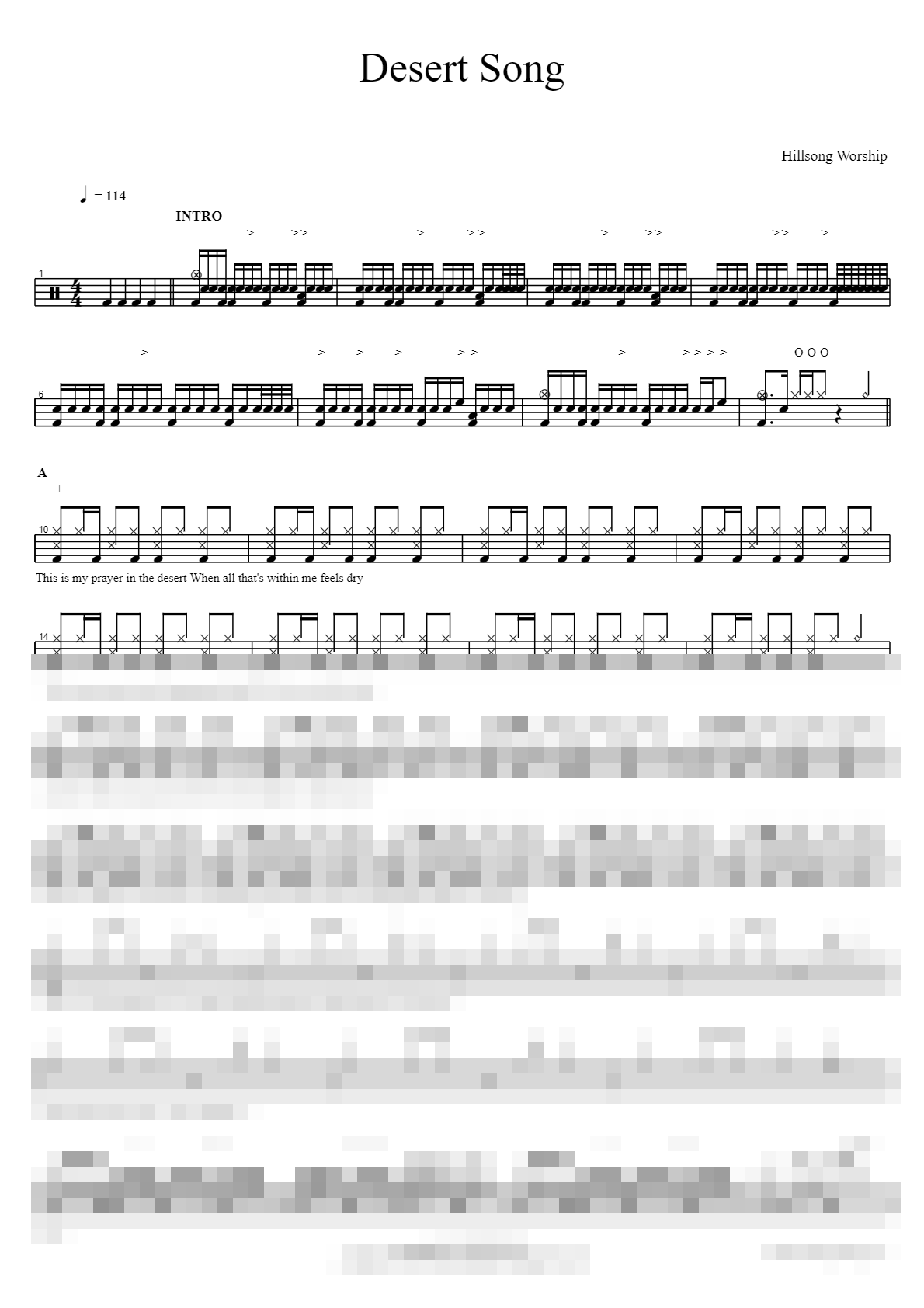 Desert Song Sheet Music Preview