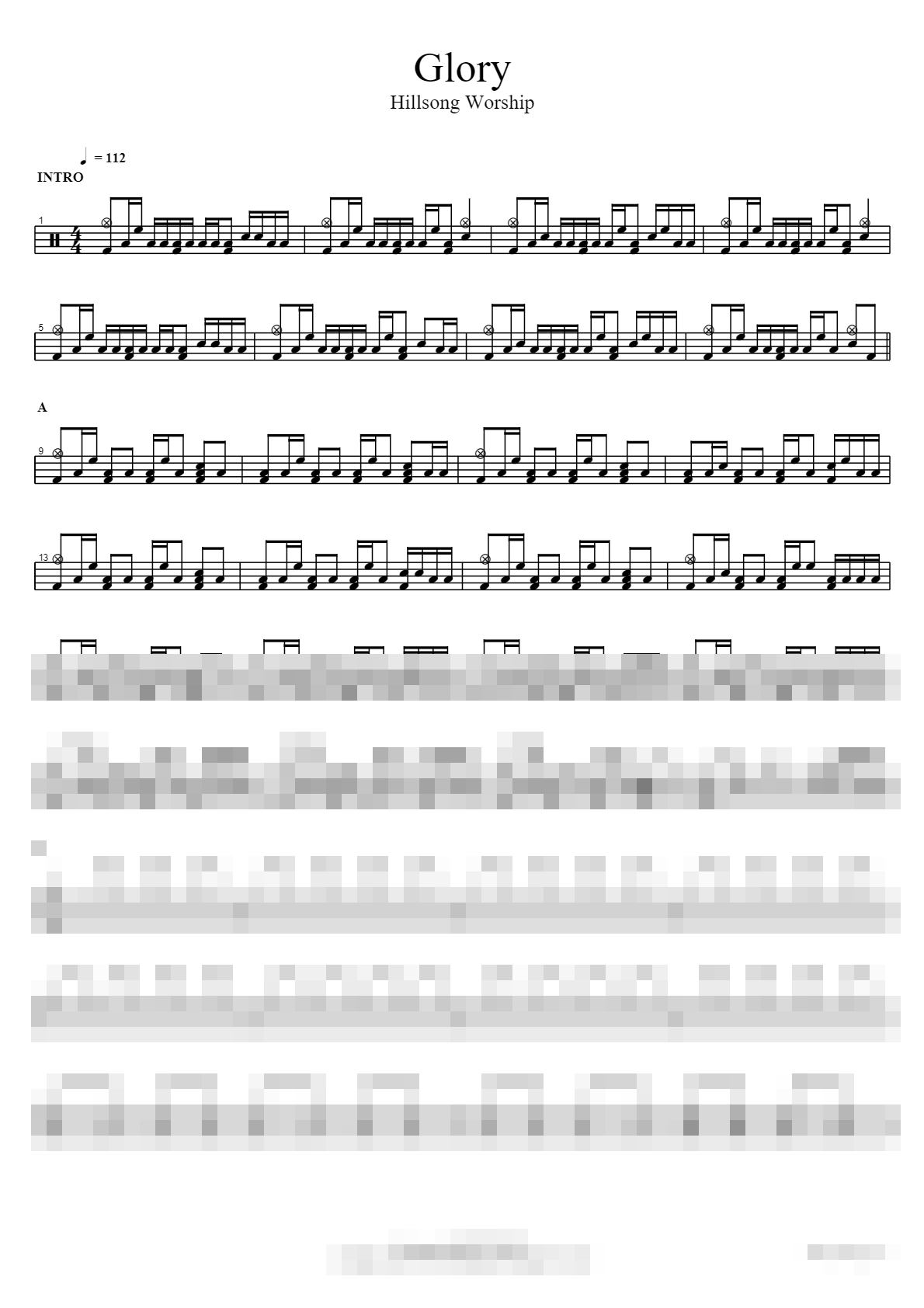 Glory Sheet Music Preview