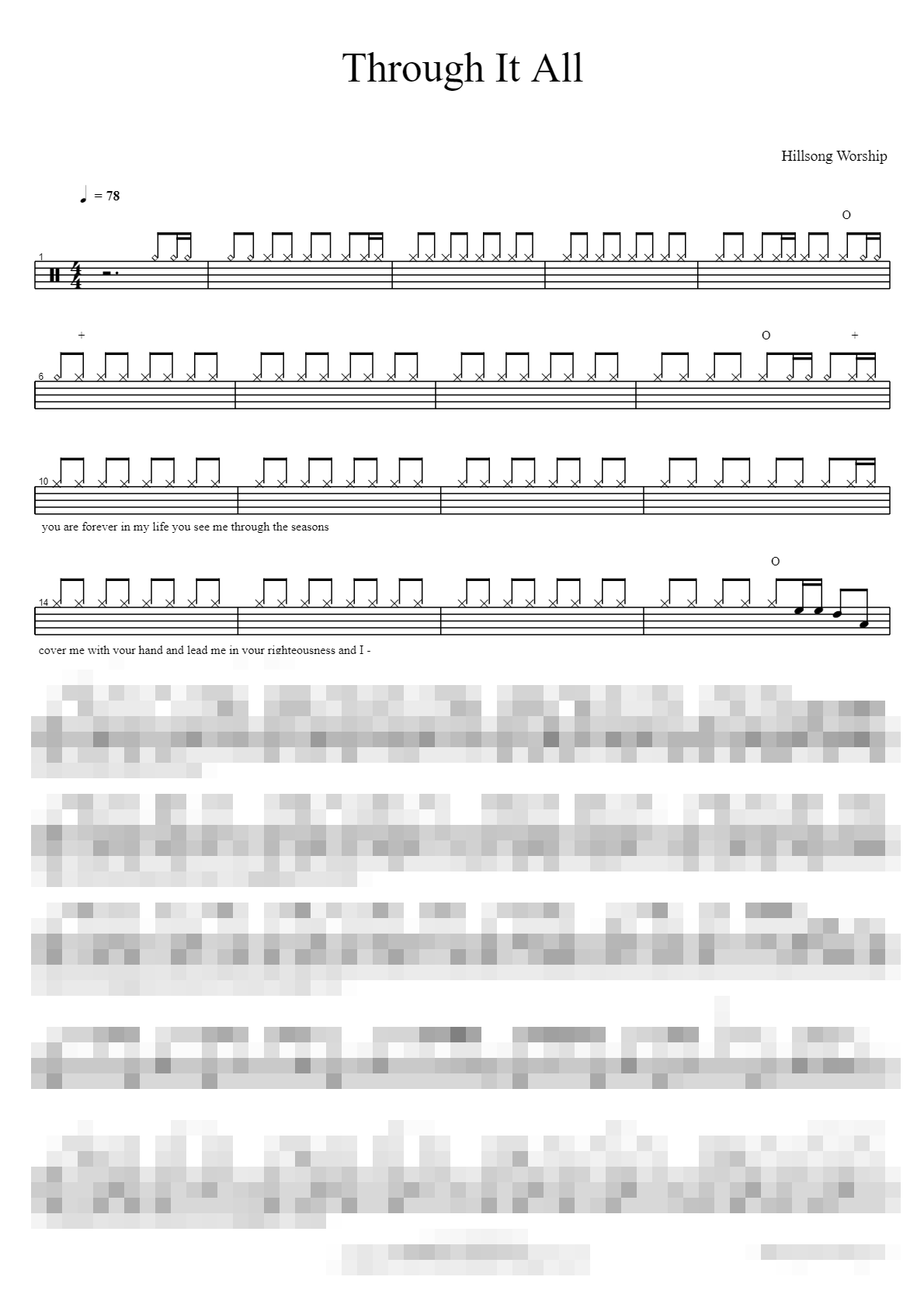 Through It All Sheet Music Preview