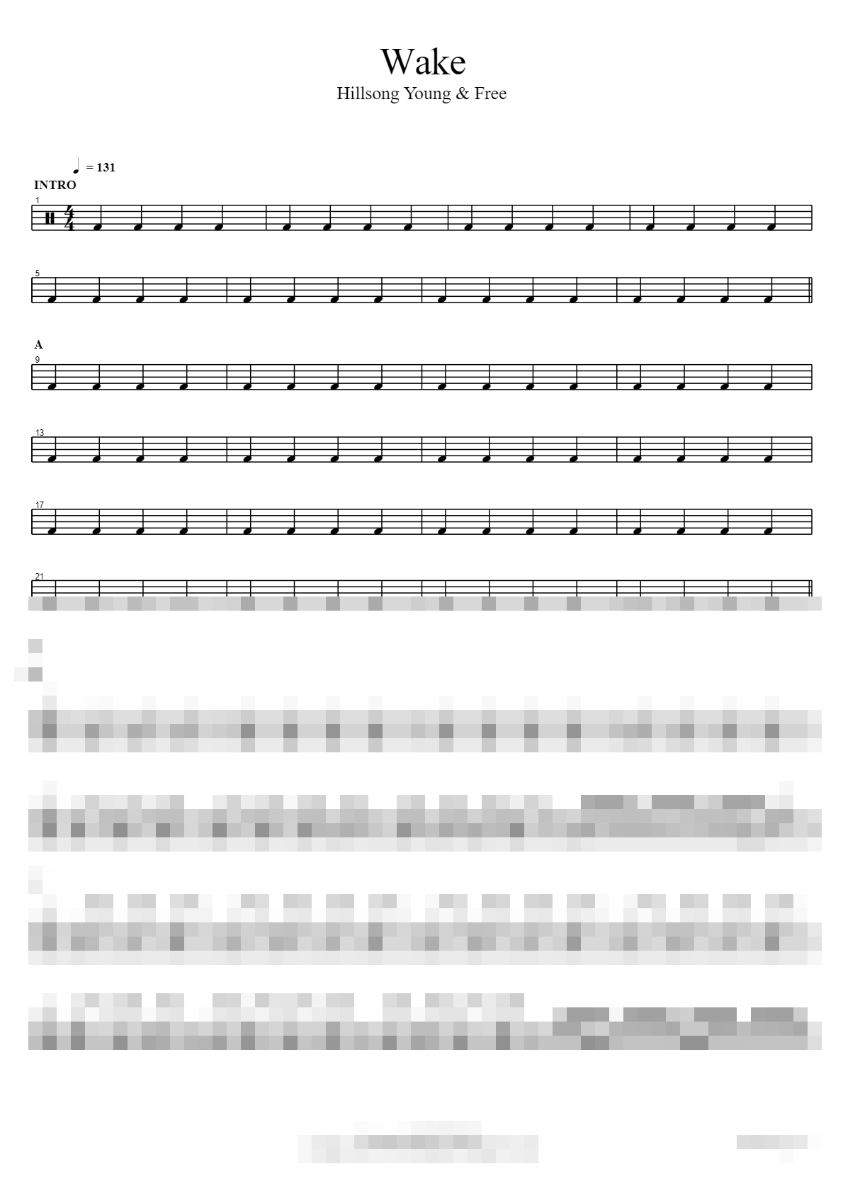 Wake Sheet Music Preview