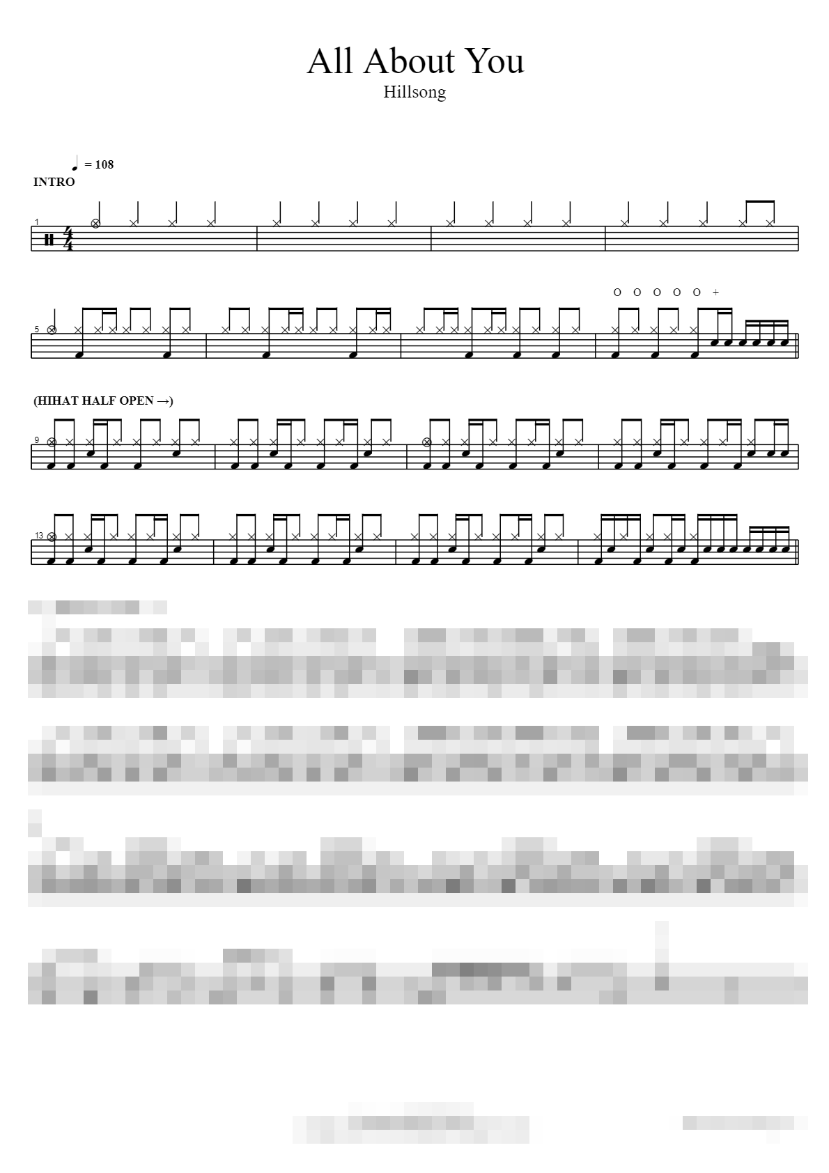 All About You Sheet Music Preview