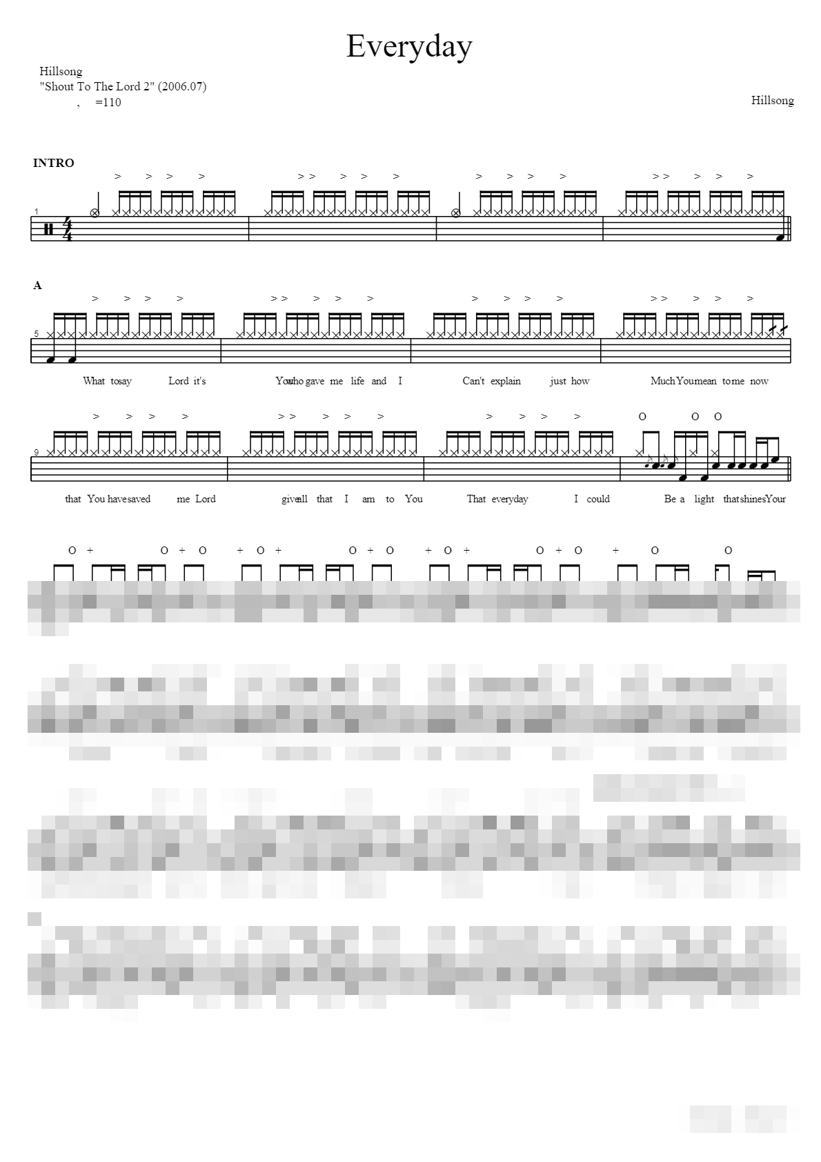 Everyday Sheet Music Preview