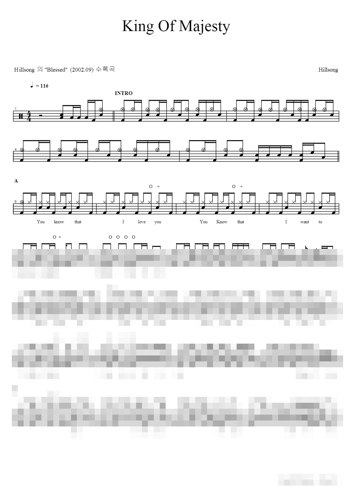 King Of Majesty Sheet Music Preview
