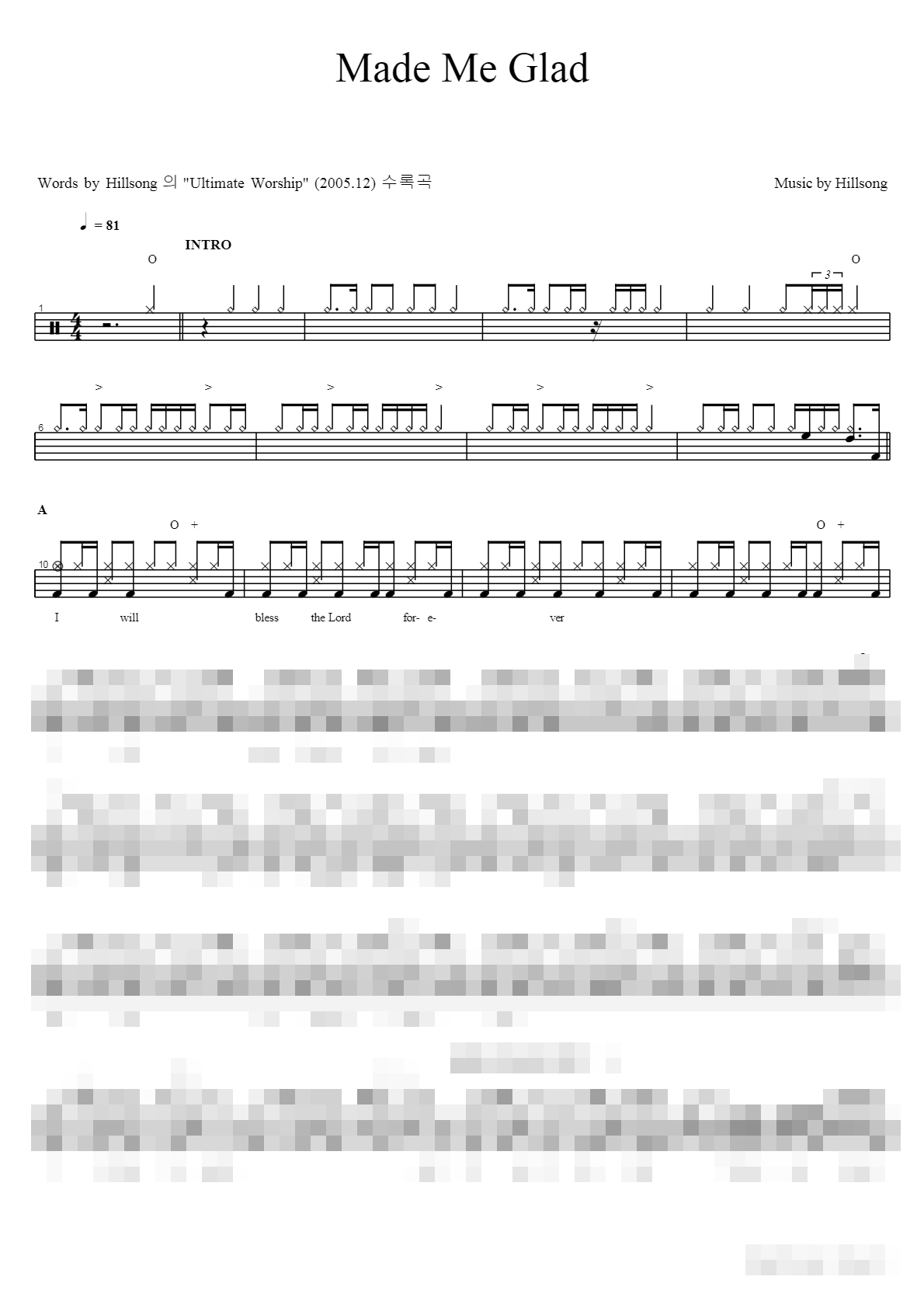 Made Me Glad (Ultimate) Sheet Music Preview