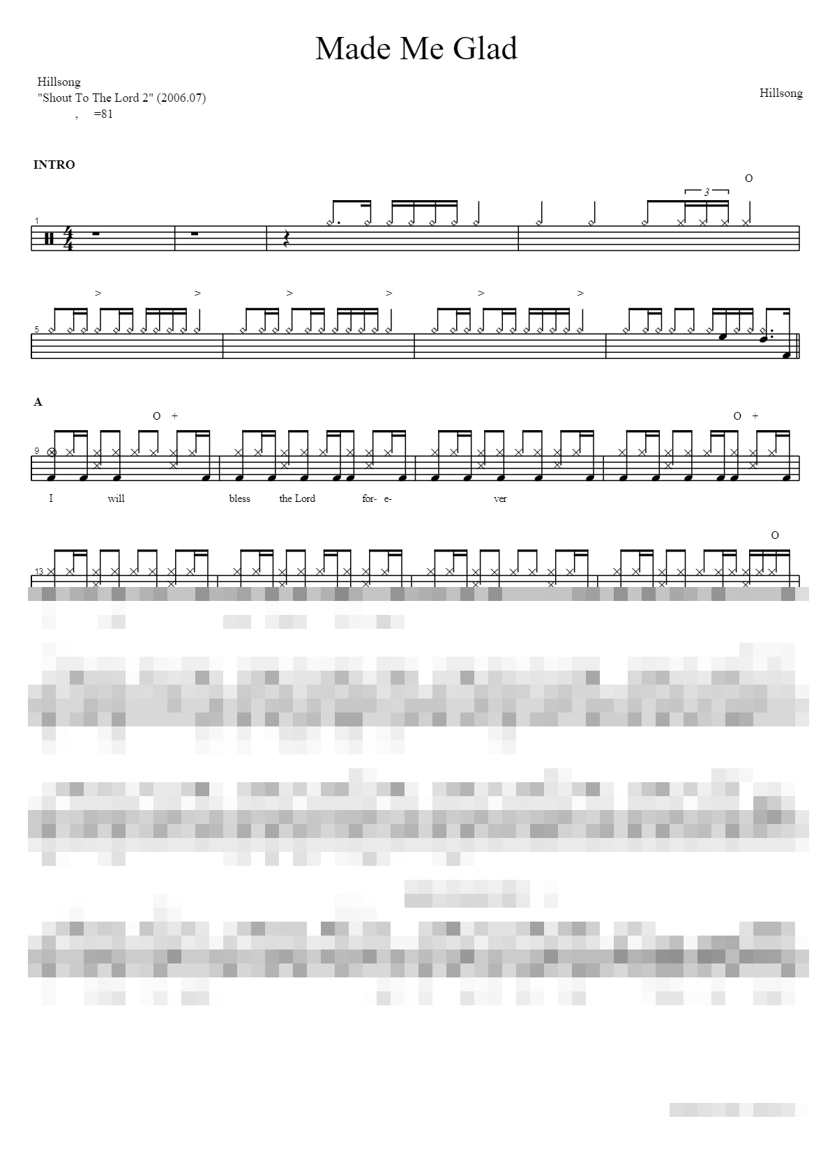 Made Me Glad Sheet Music Preview
