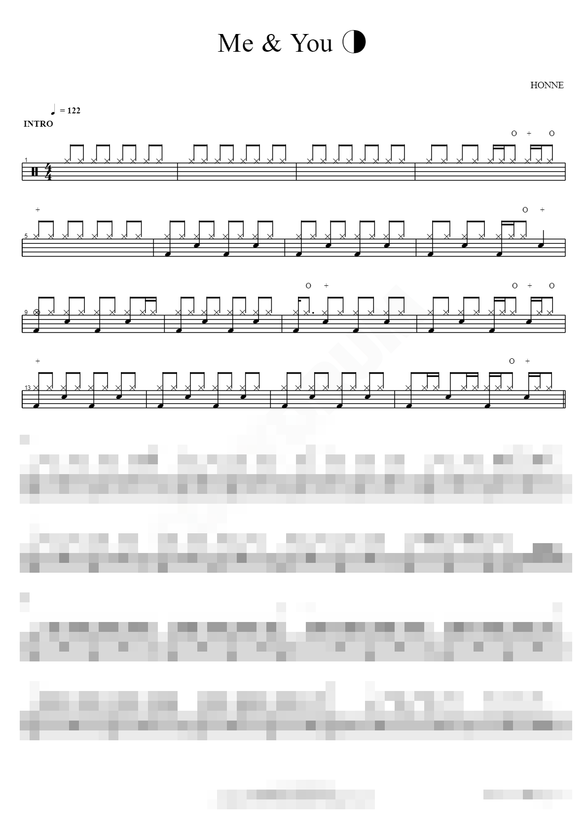 Me & You ◑ Sheet Music Preview