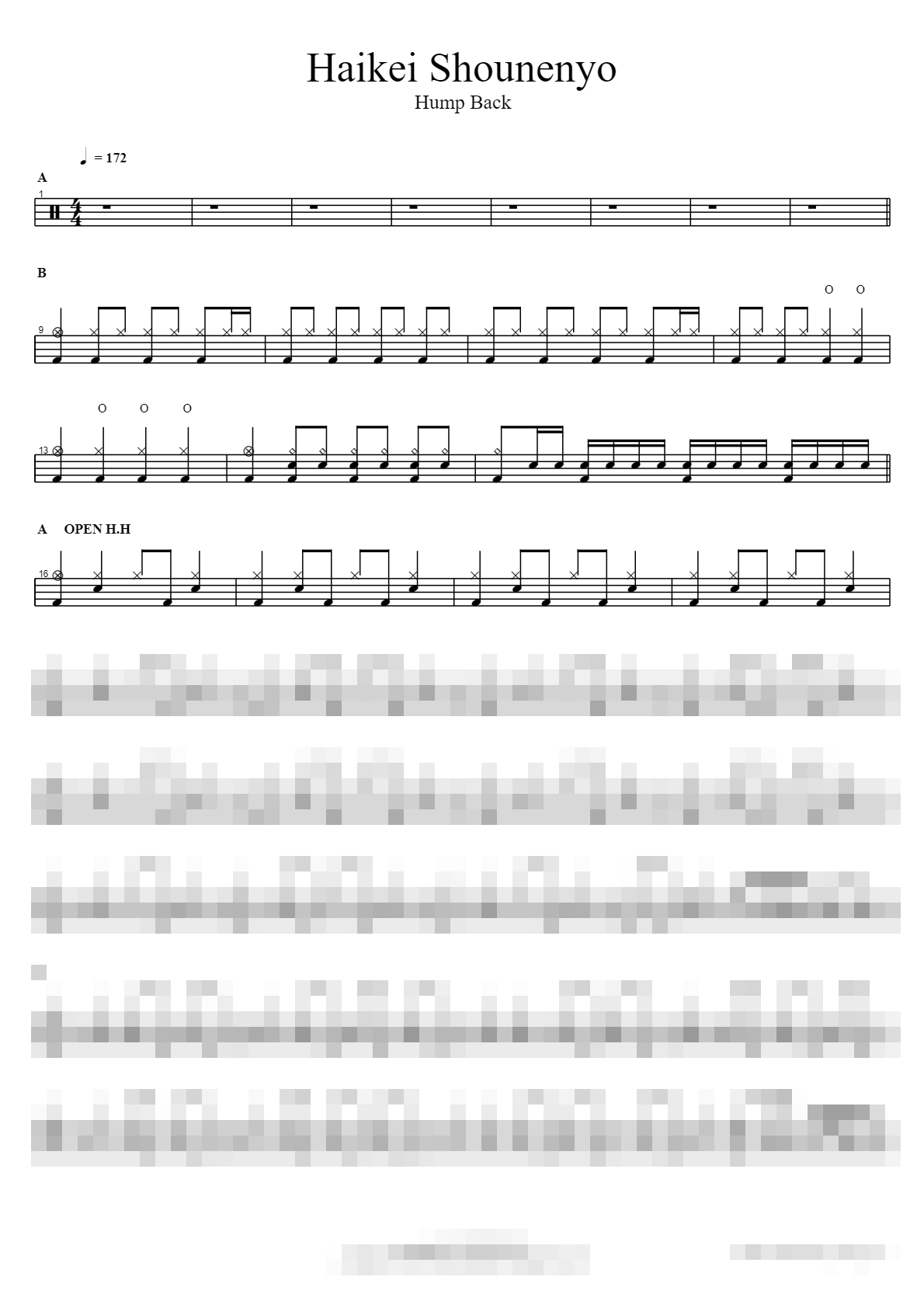 Haikei Shounenyo Sheet Music Preview