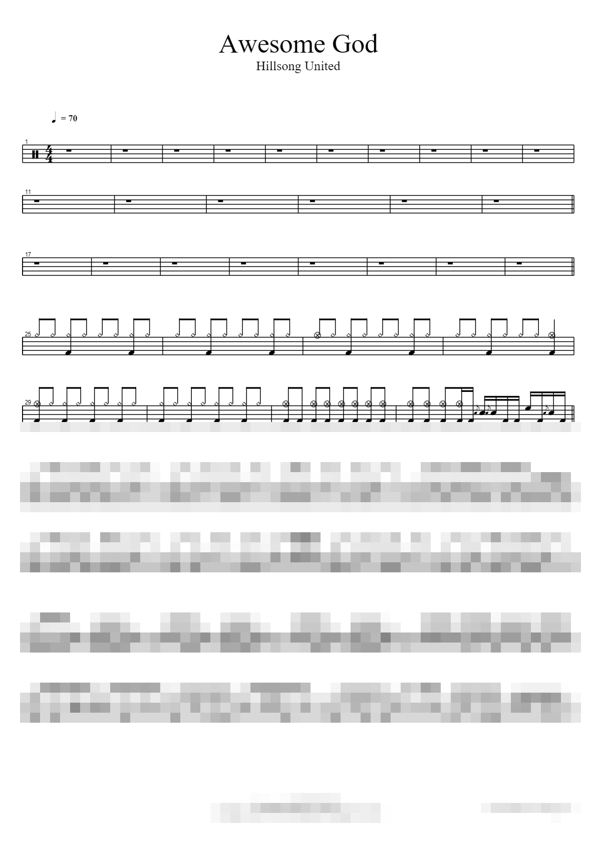 Awesome God Sheet Music Preview