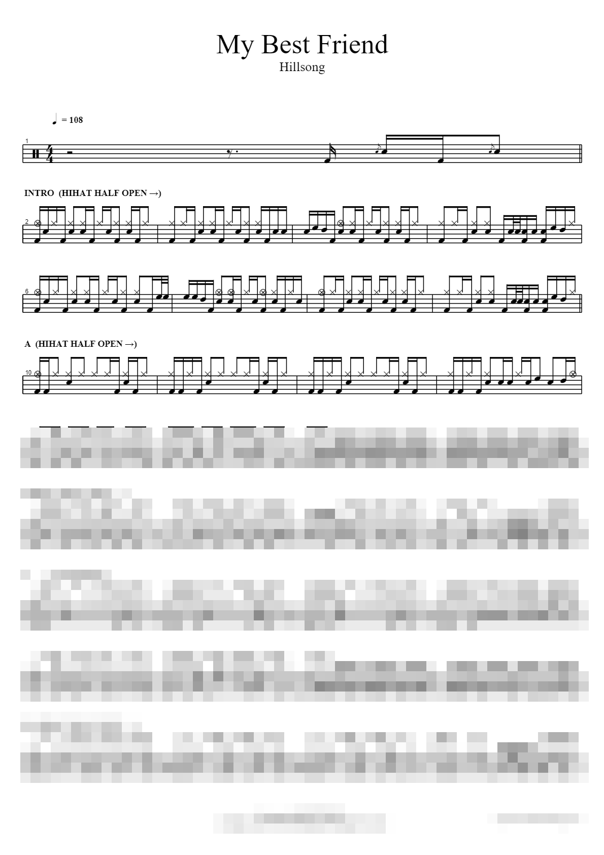 my best friend Sheet Music Preview