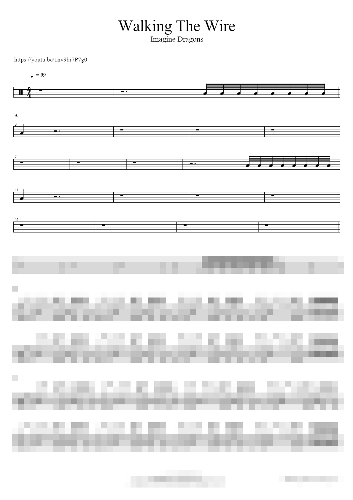Walking The Wire Sheet Music Preview