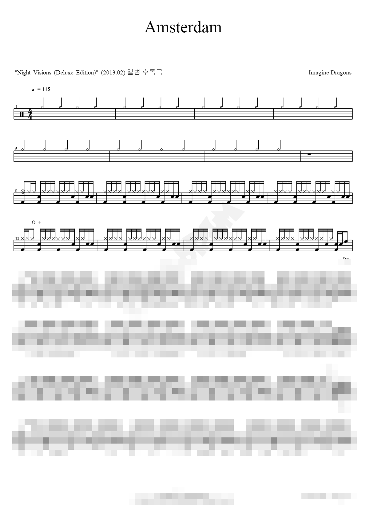 Amsterdam Sheet Music Preview