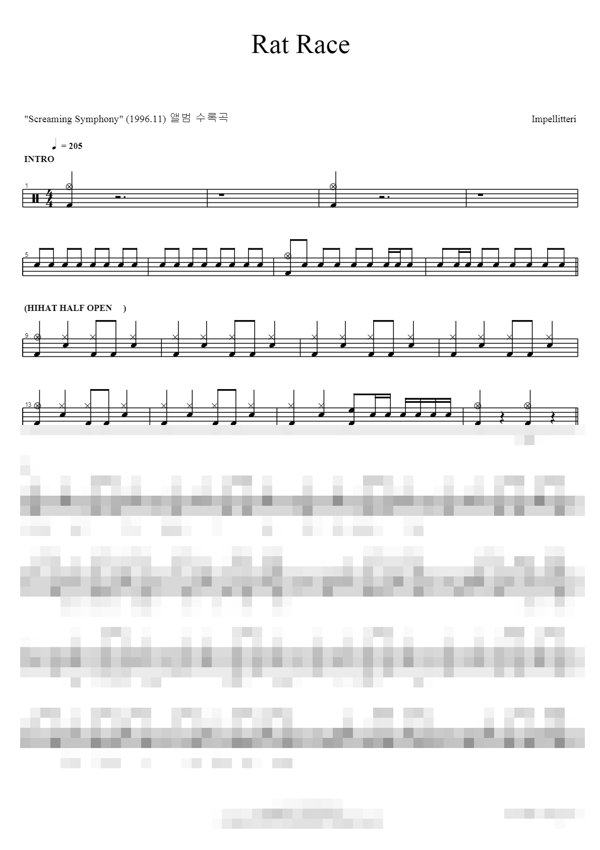 Rat Race Sheet Music Preview