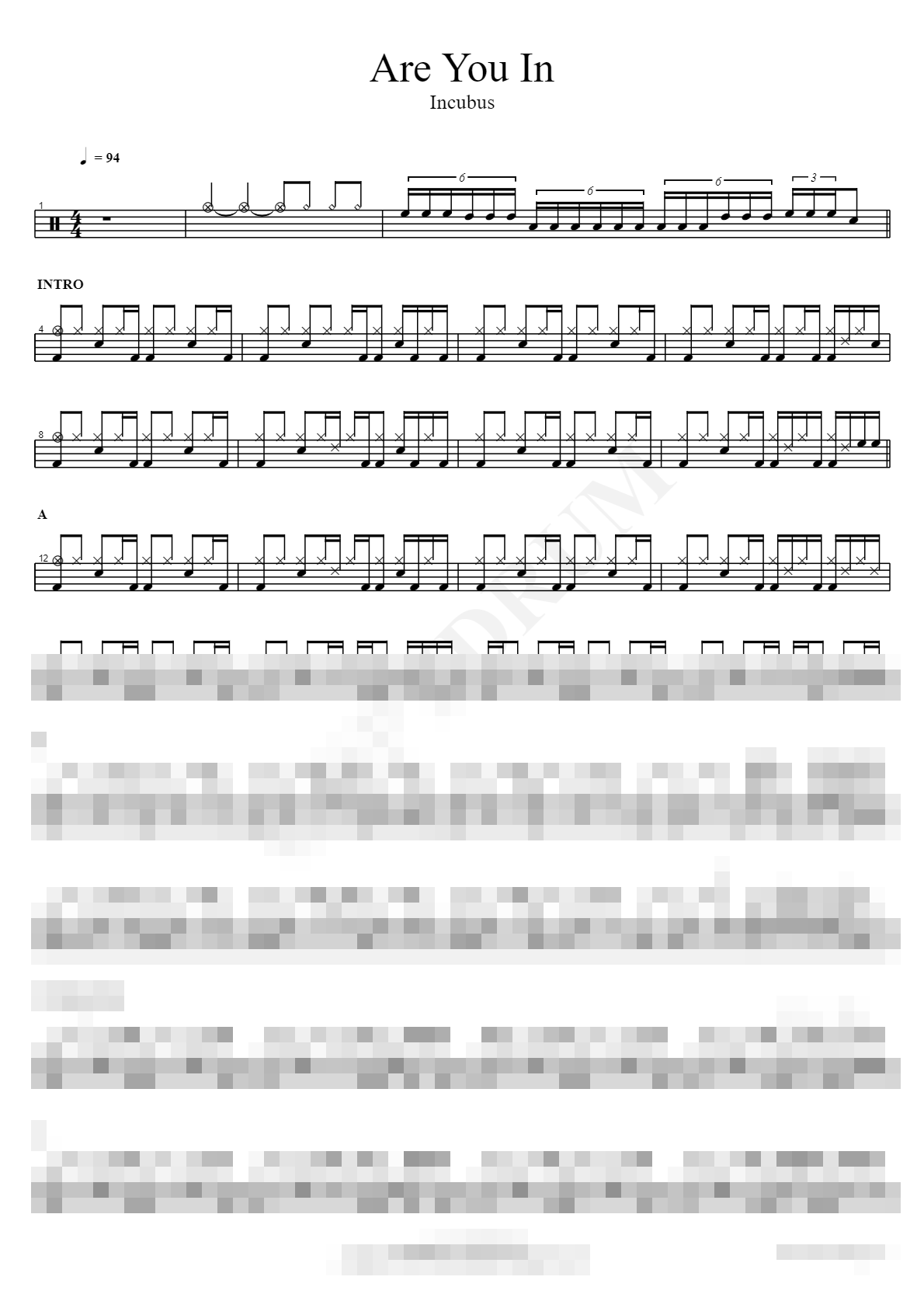 Are You In Sheet Music Preview
