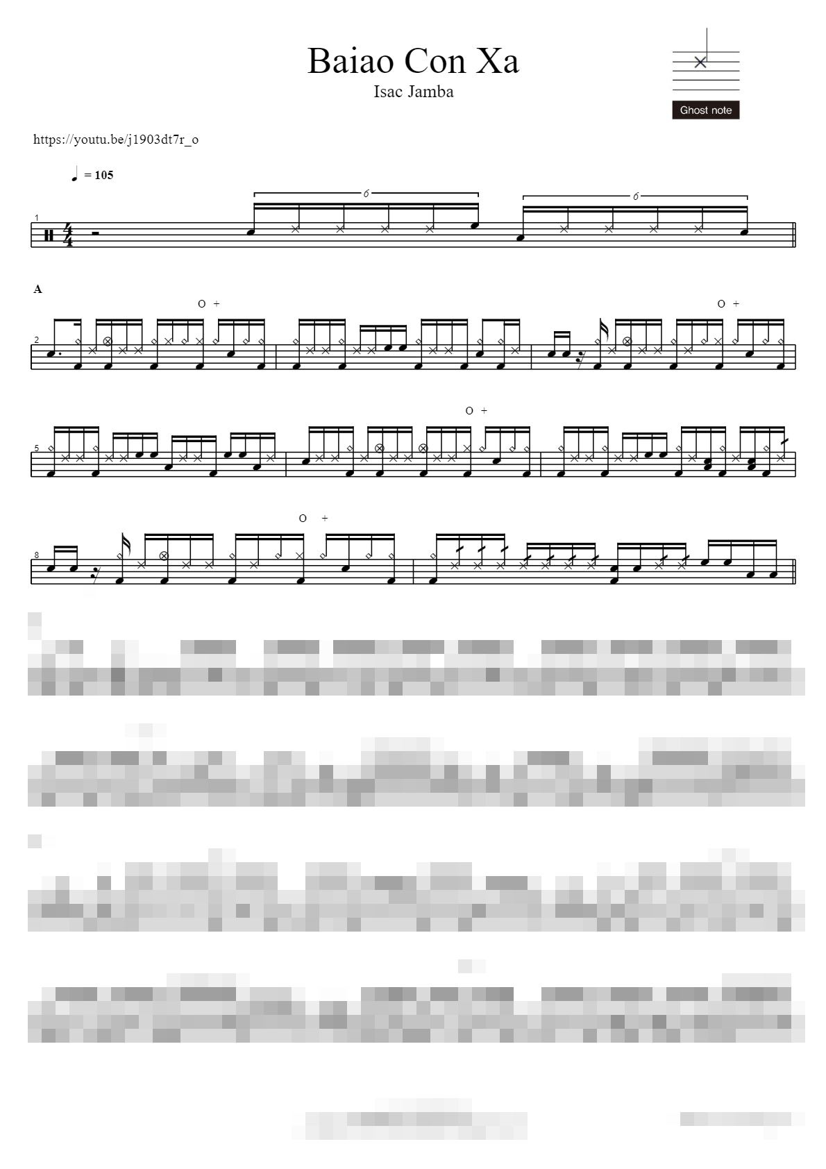Baiao Con Xa Sheet Music Preview