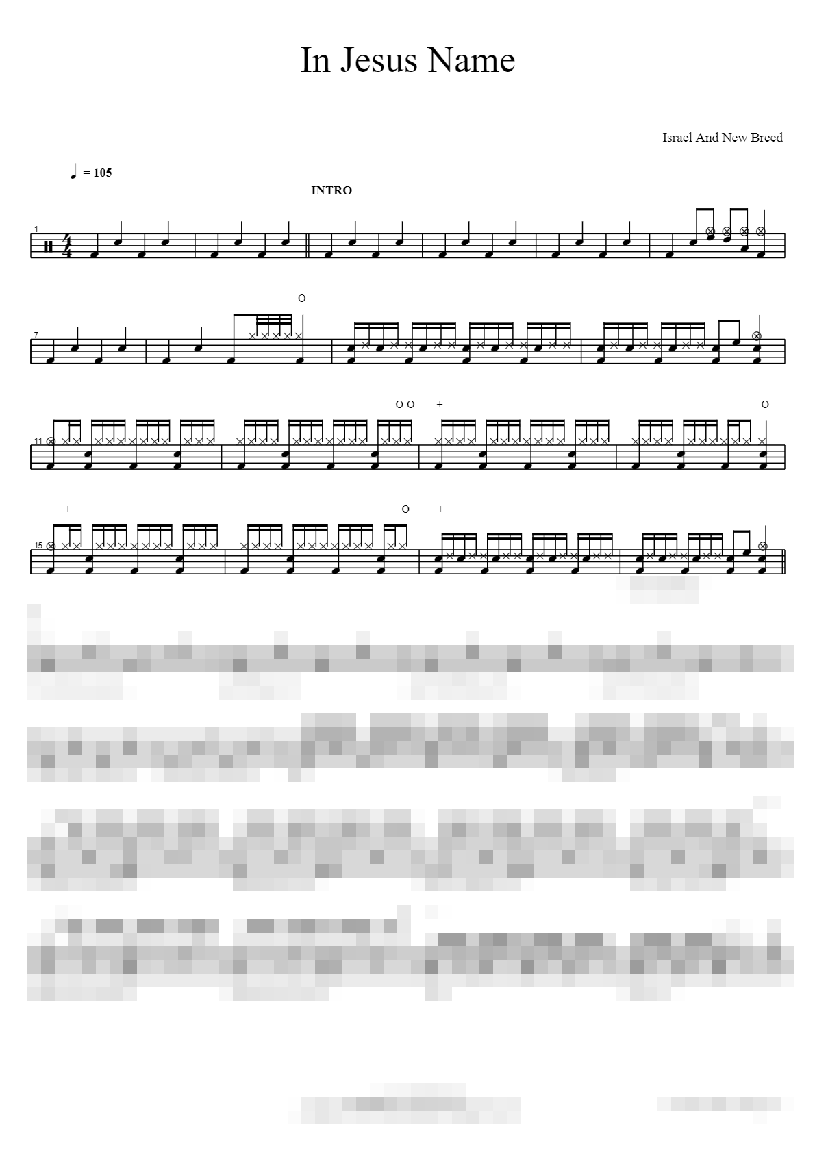 In Jesus Name Sheet Music Preview