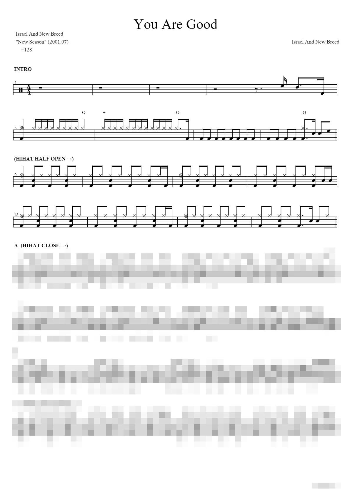 You Are Good Sheet Music Preview