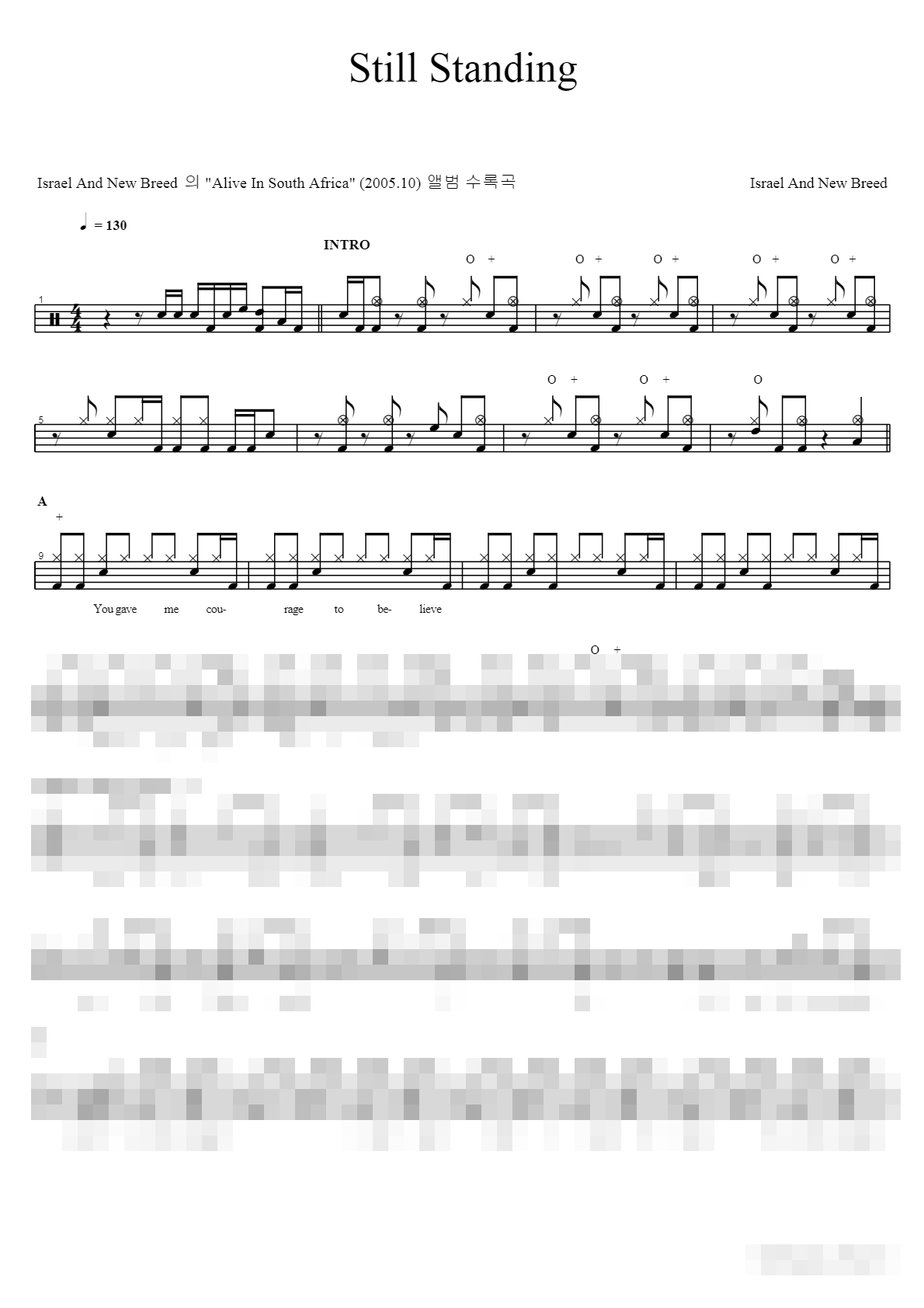 Still Standing Sheet Music Preview