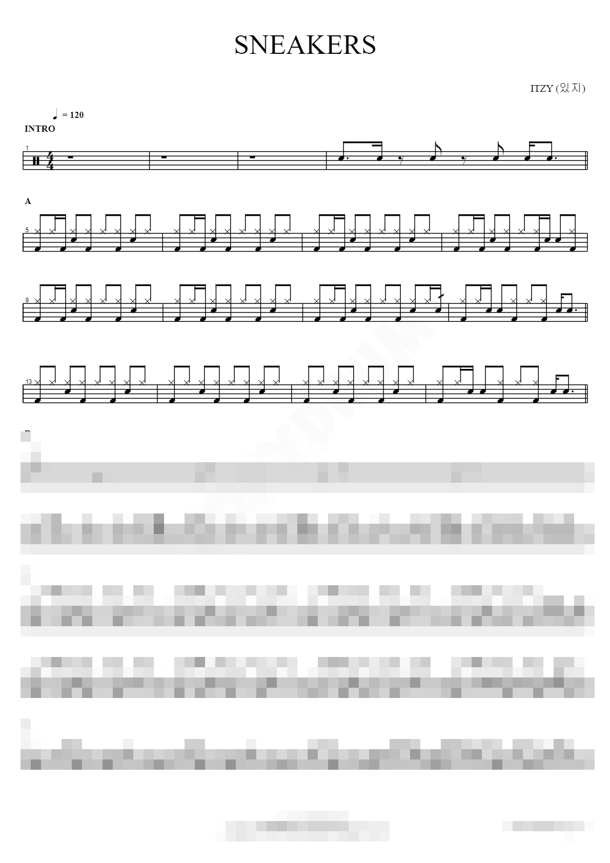 SNEAKERS Sheet Music Preview
