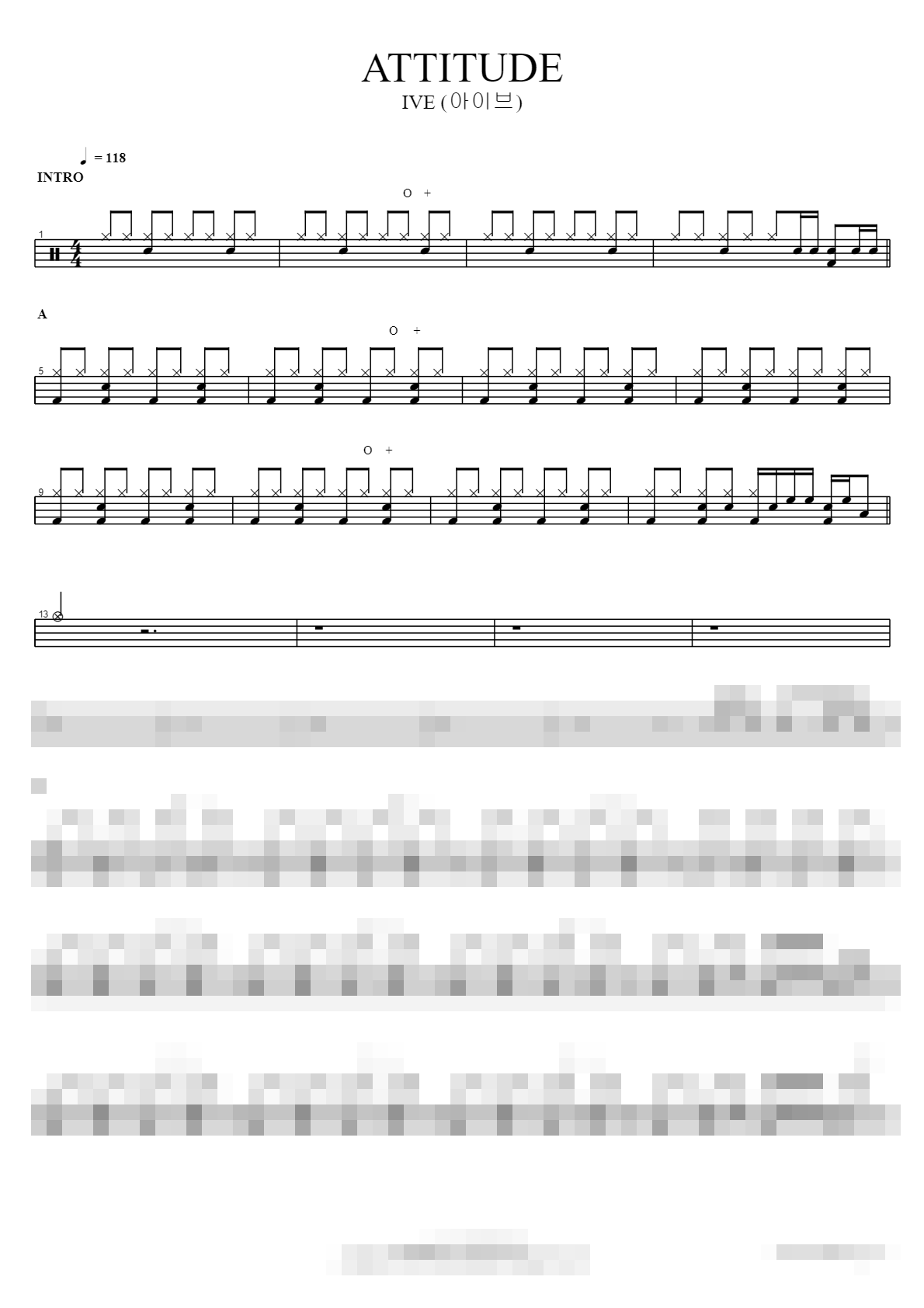 ATTITUDE Sheet Music Preview