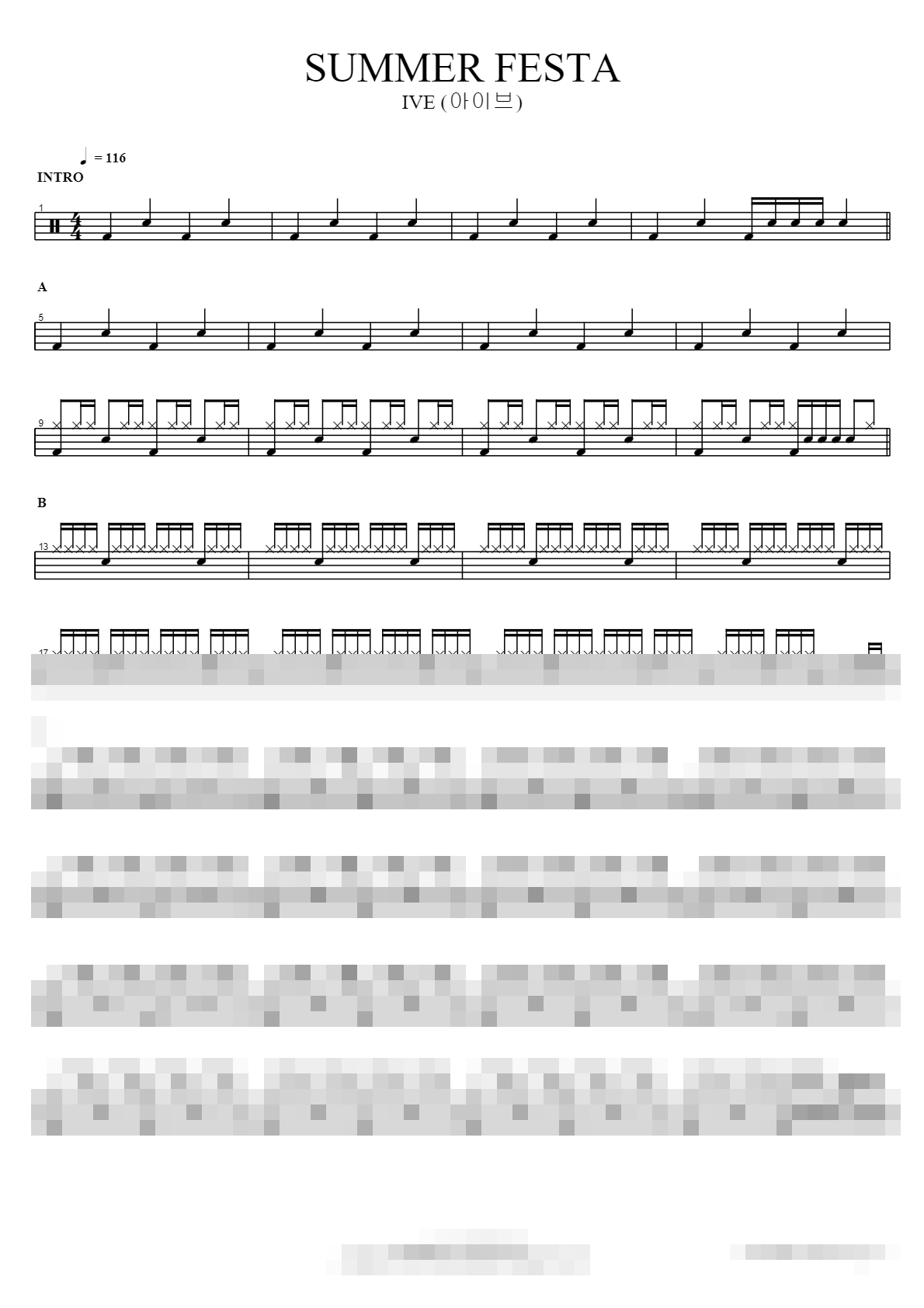 SUMMER FESTA Sheet Music Preview