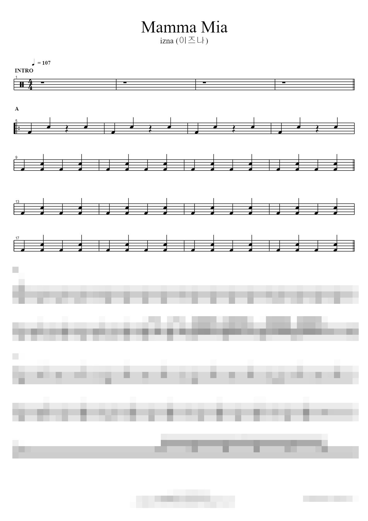 Mamma Mia Sheet Music Preview