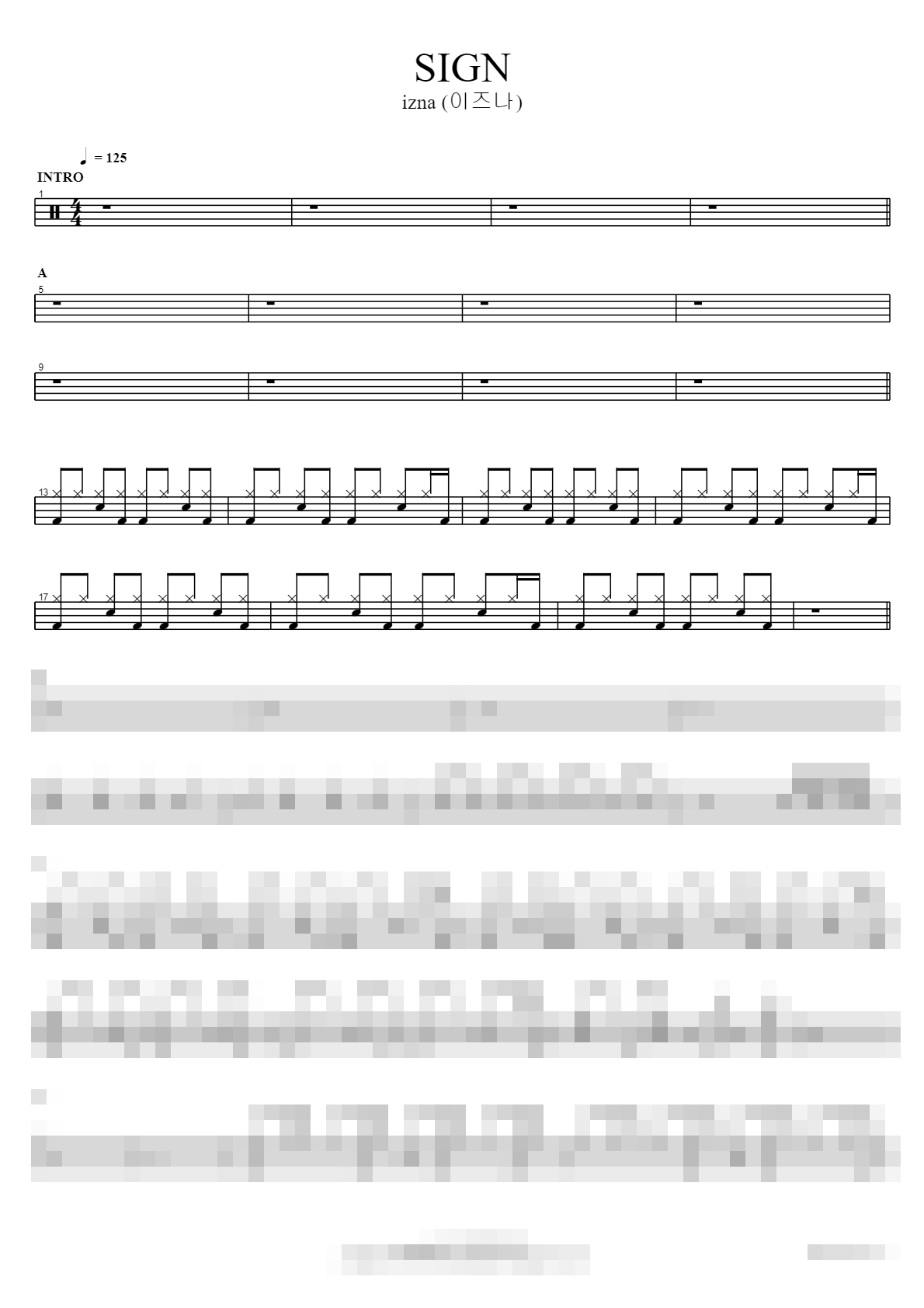 SIGN Sheet Music Preview