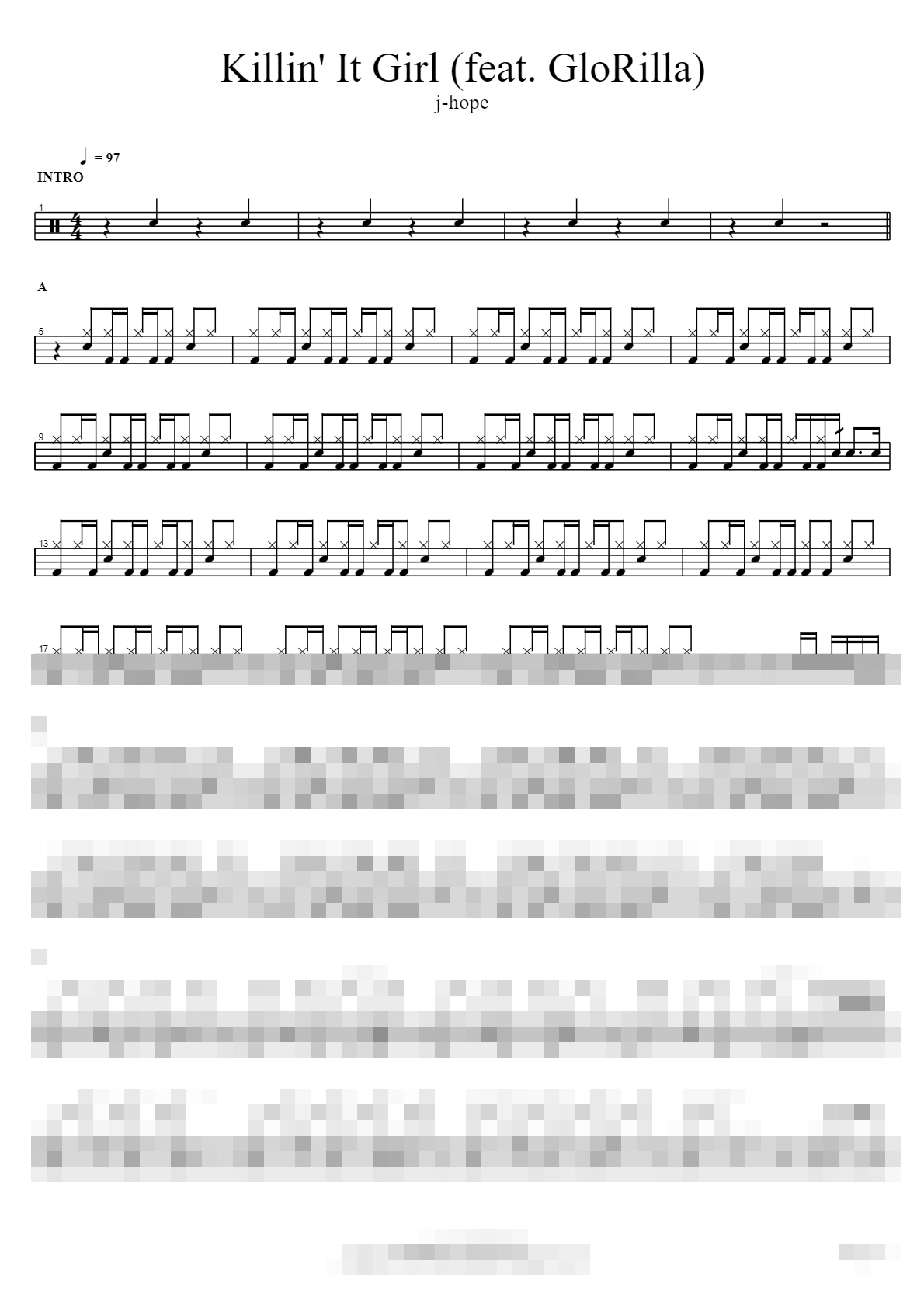 Killin' It Girl (feat. GloRilla) Sheet Music Preview