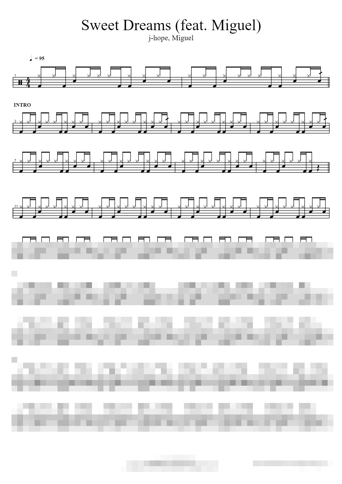 Sweet Dreams (feat. Miguel) Sheet Music Preview