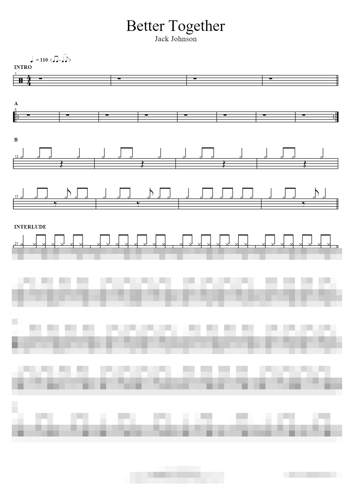 Better Together Sheet Music Preview