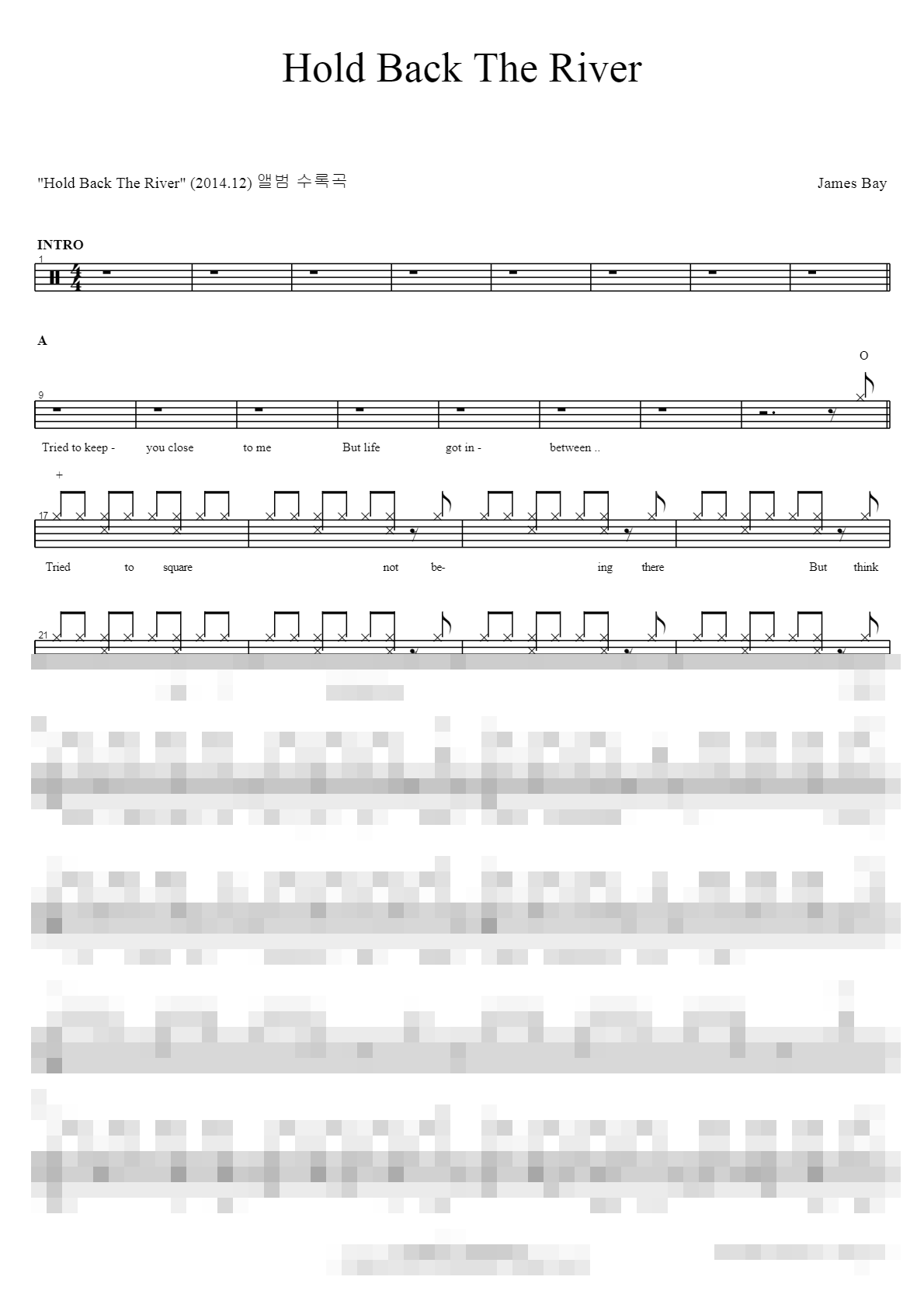 Hold Back The River Sheet Music Preview