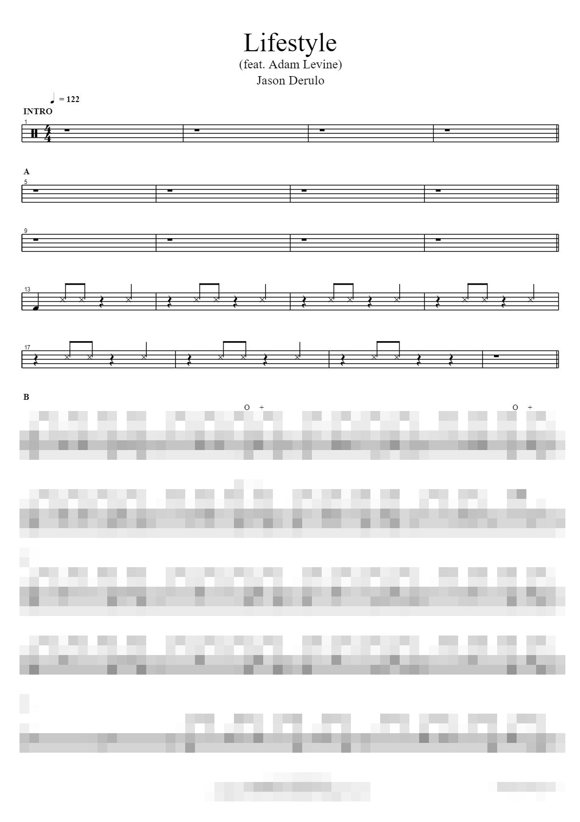 Lifestyle (feat. Adam Levine) Sheet Music Preview