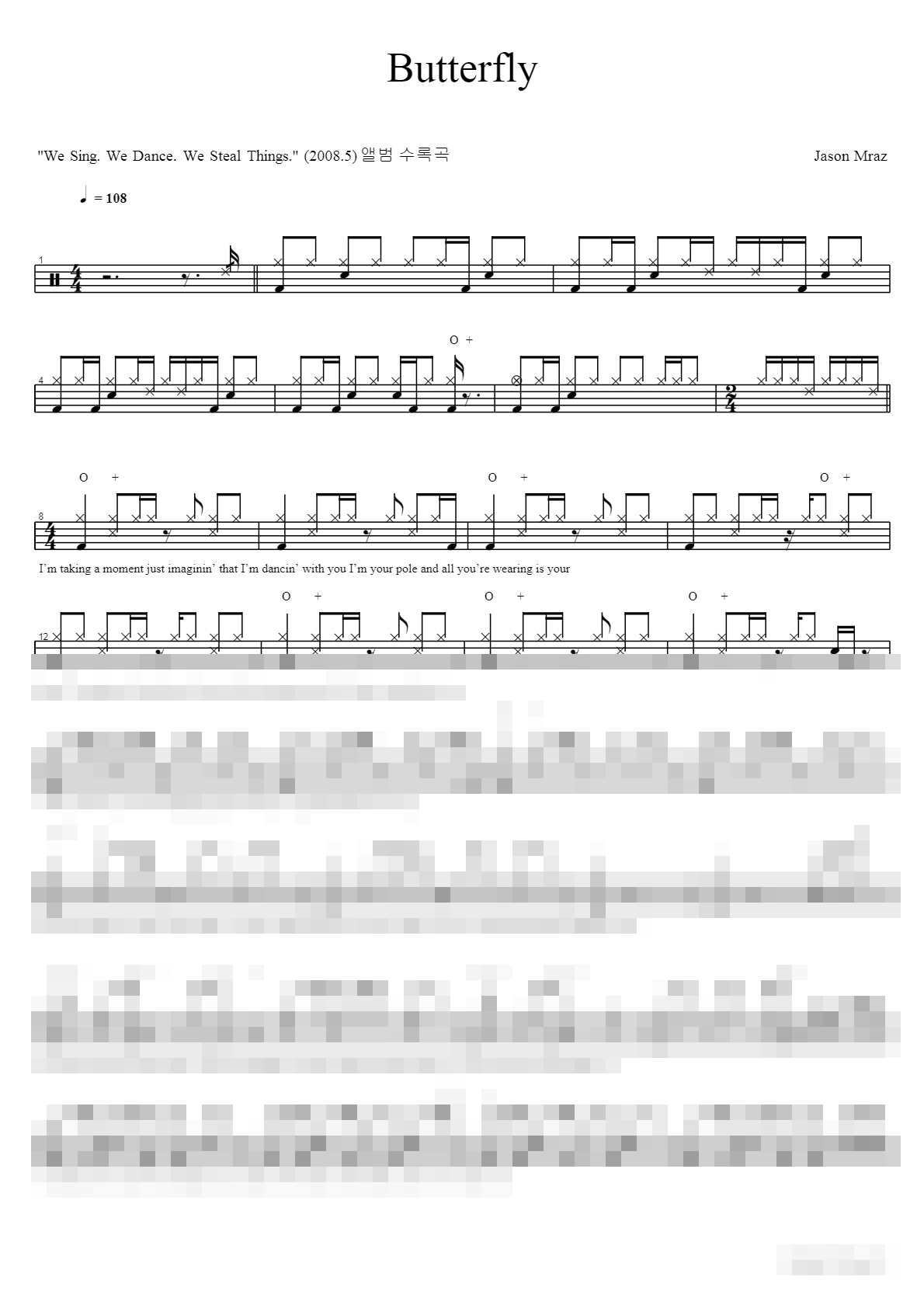Butterfly Sheet Music Preview