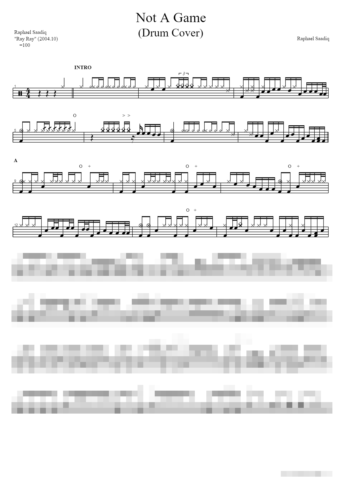 Not A Game Sheet Music Preview