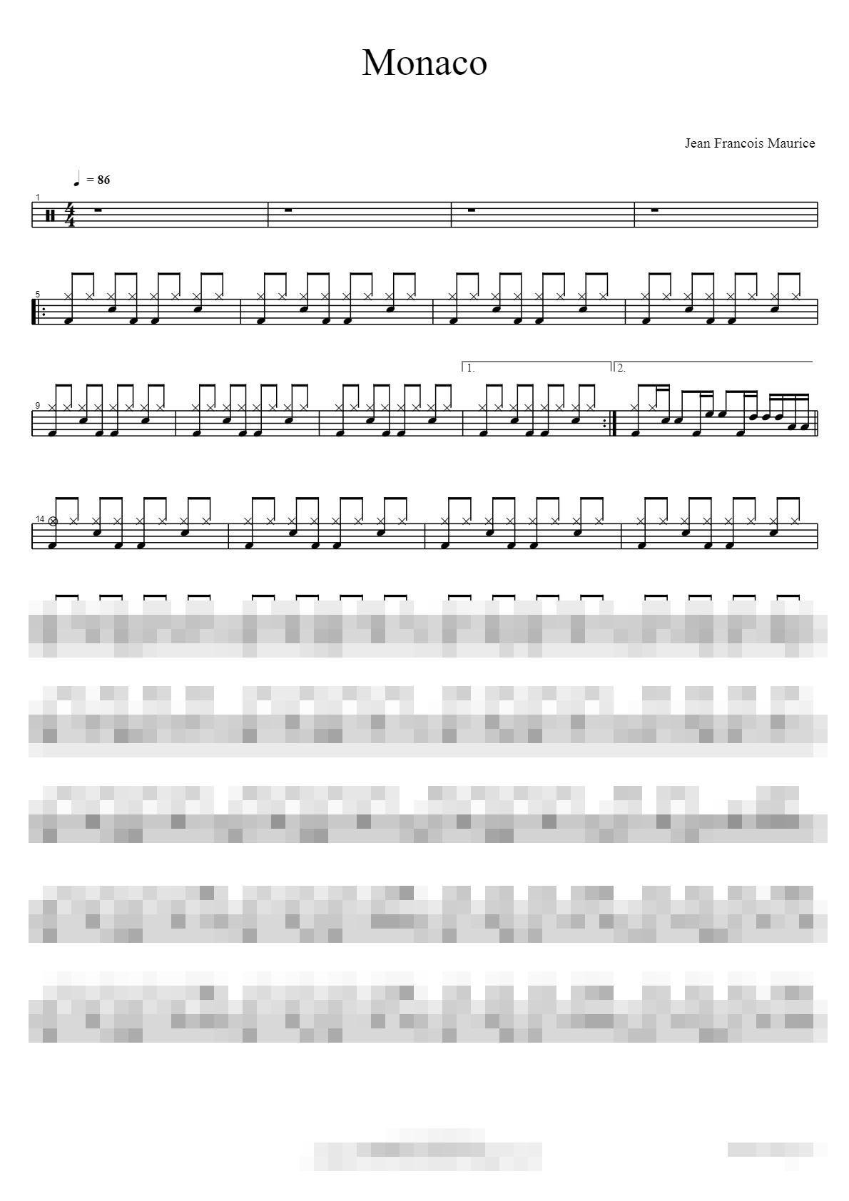 Monaco Sheet Music Preview
