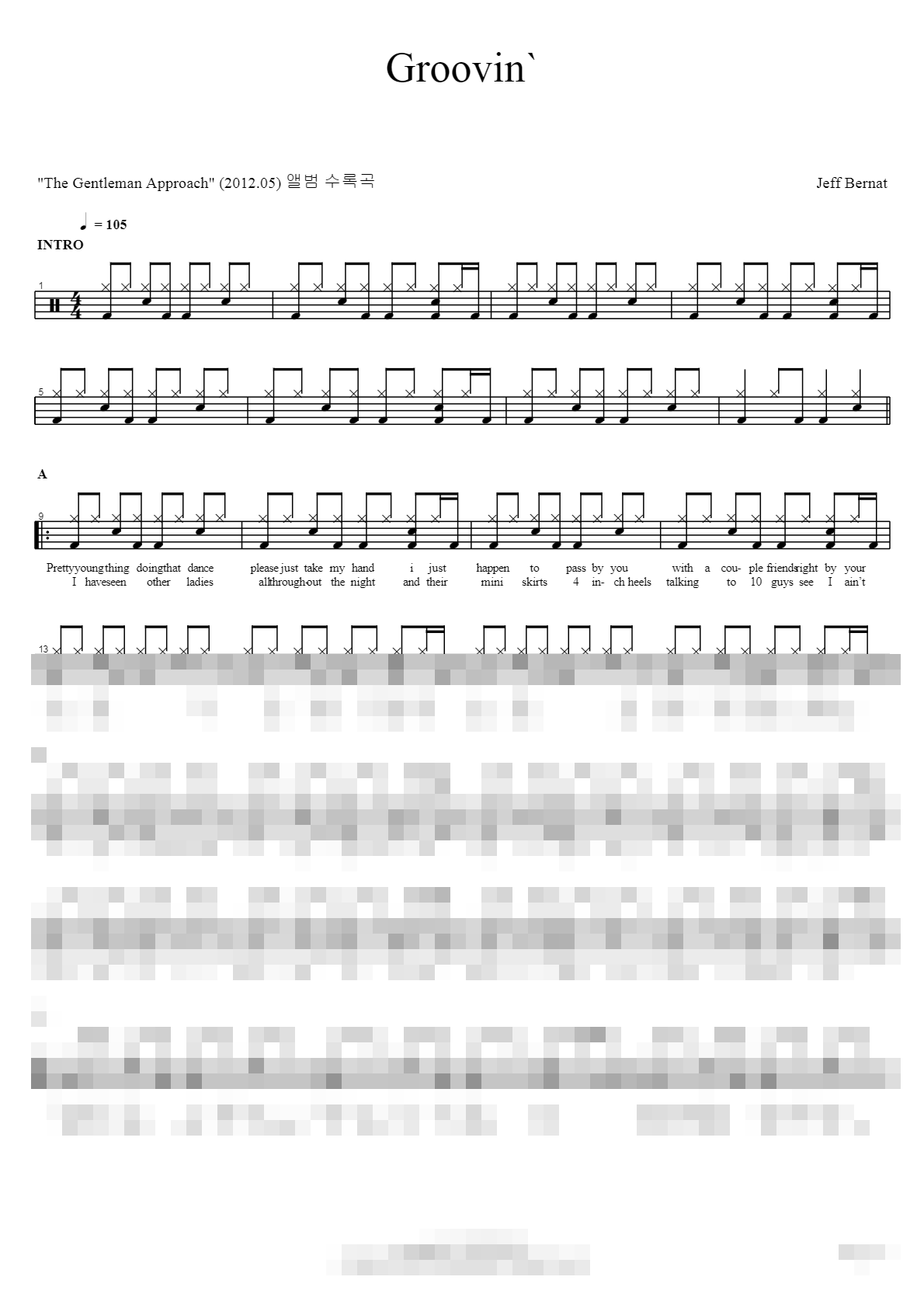 Groovin Sheet Music Preview