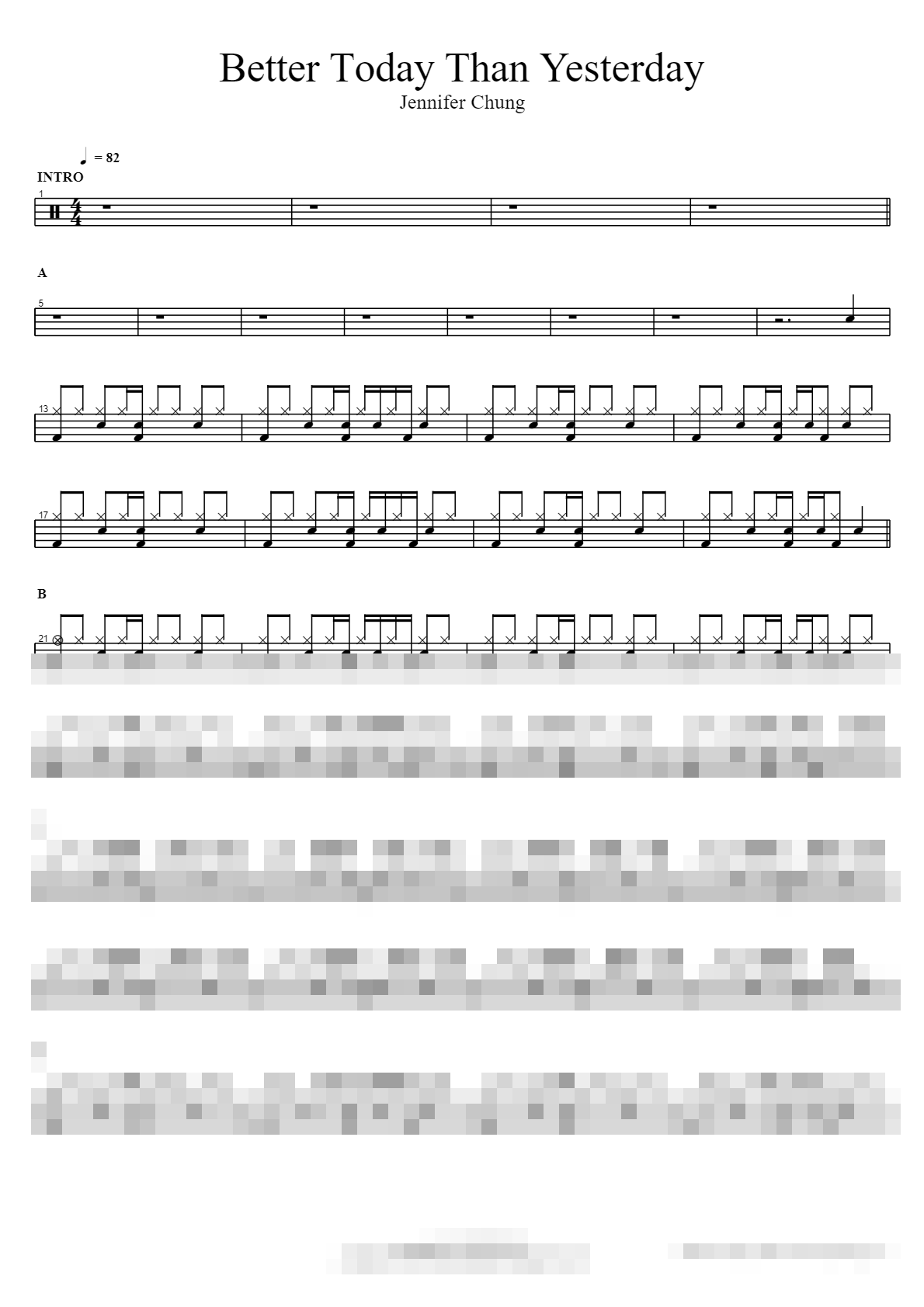 Better Today Than Yesterday Sheet Music Preview