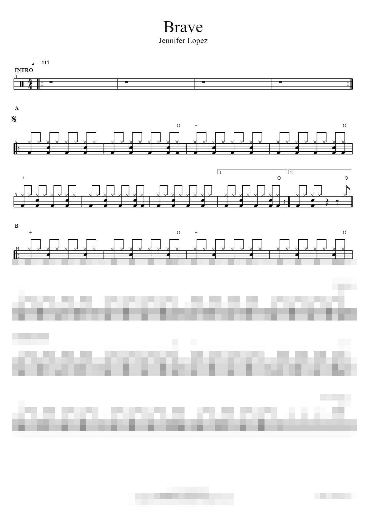Brave Sheet Music Preview