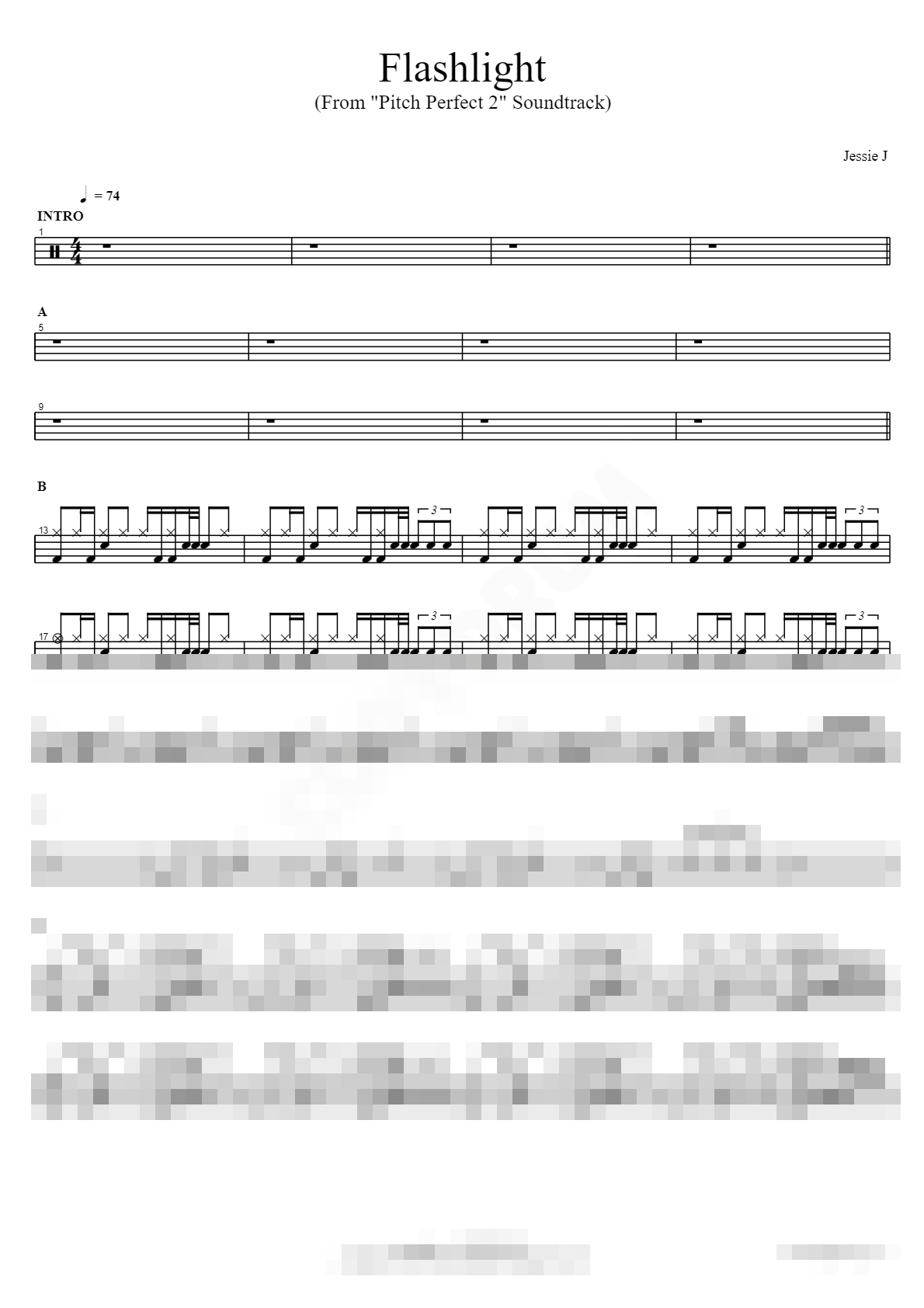 Flashlight Sheet Music Preview