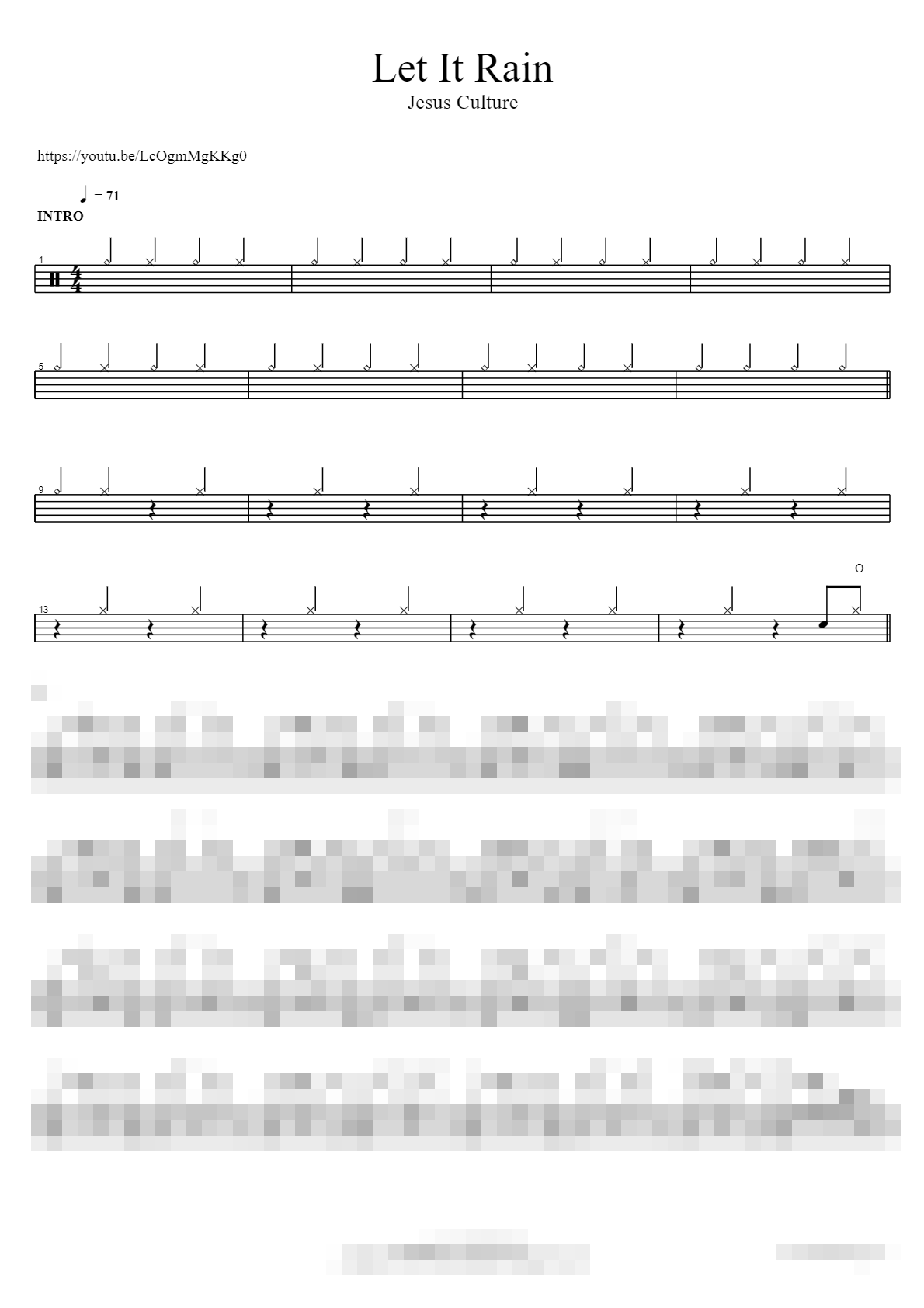 Let It Rain Sheet Music Preview